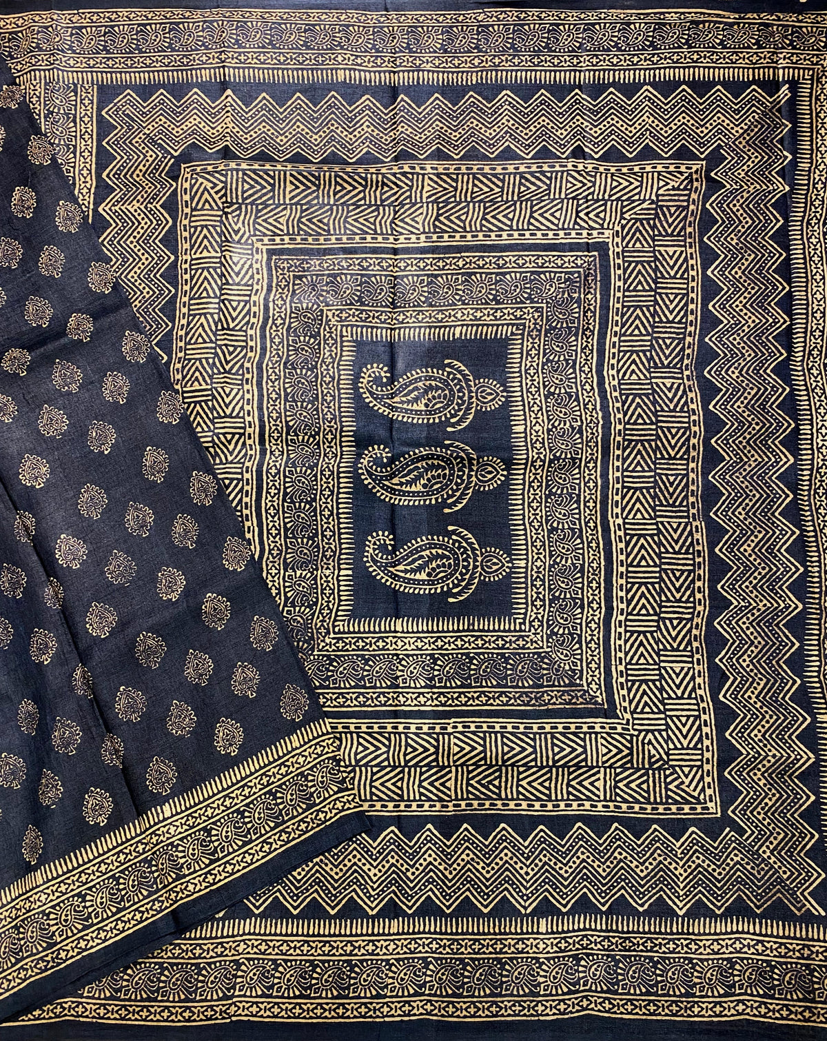 Grey Tussar Silk Saree