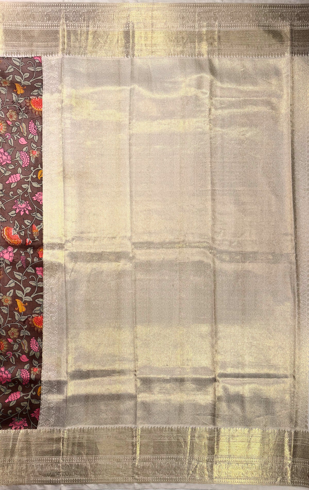 Brown Pure Silk Kanjivaram Saree