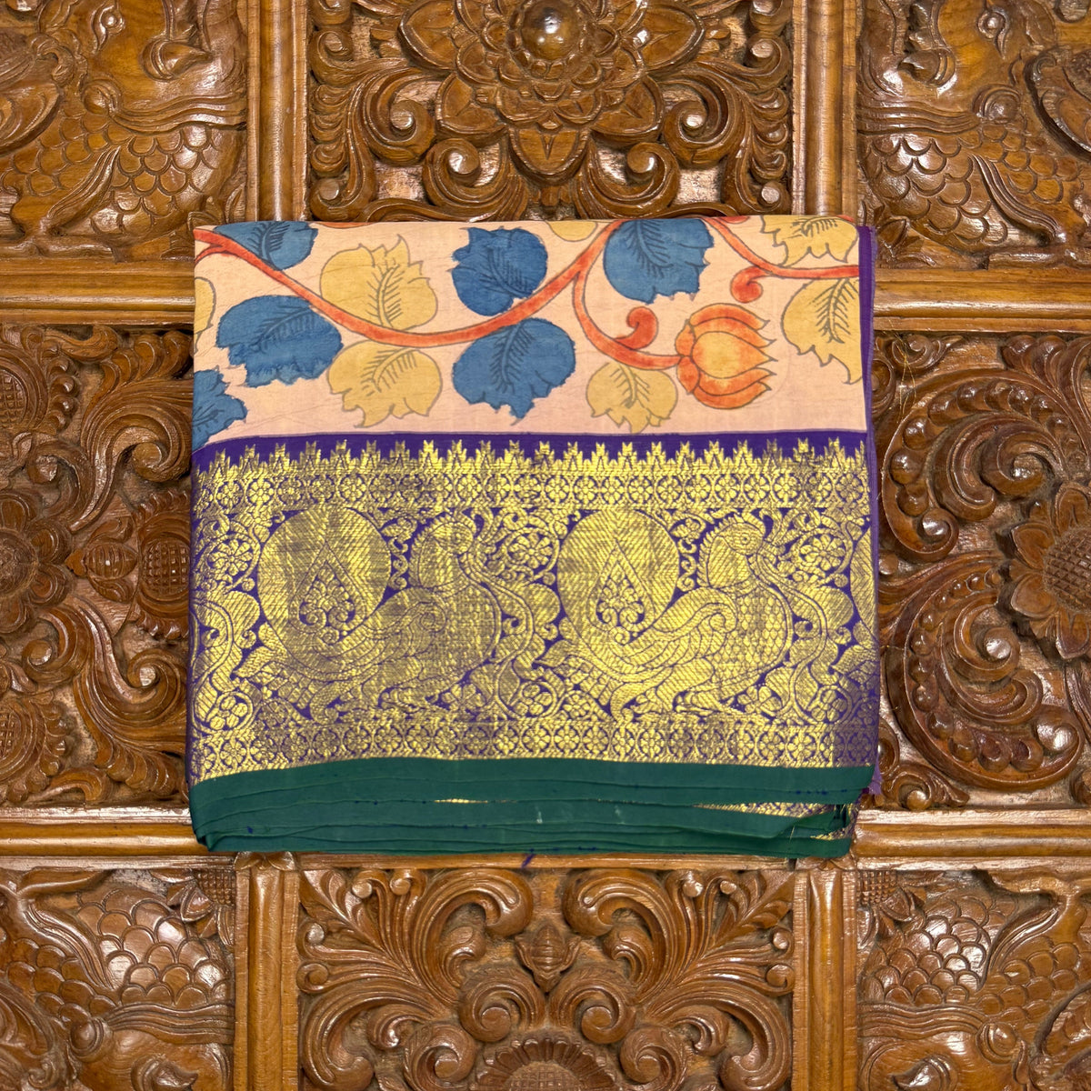 Beige Pure Silk Kanjivaram Saree