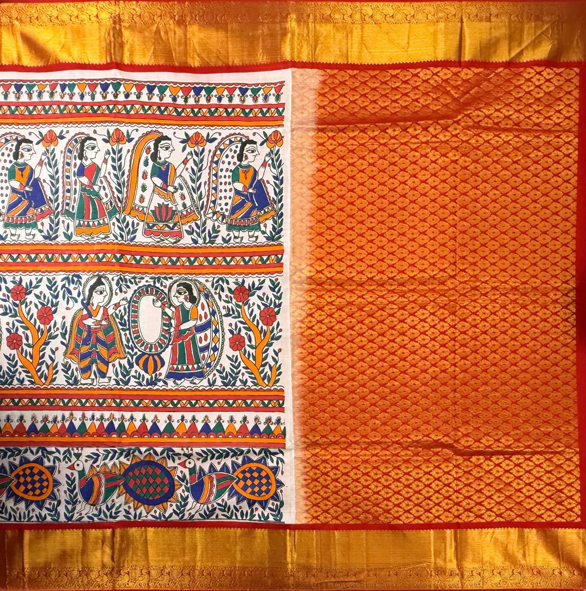 Red Pure Silk Kanjivaram Saree