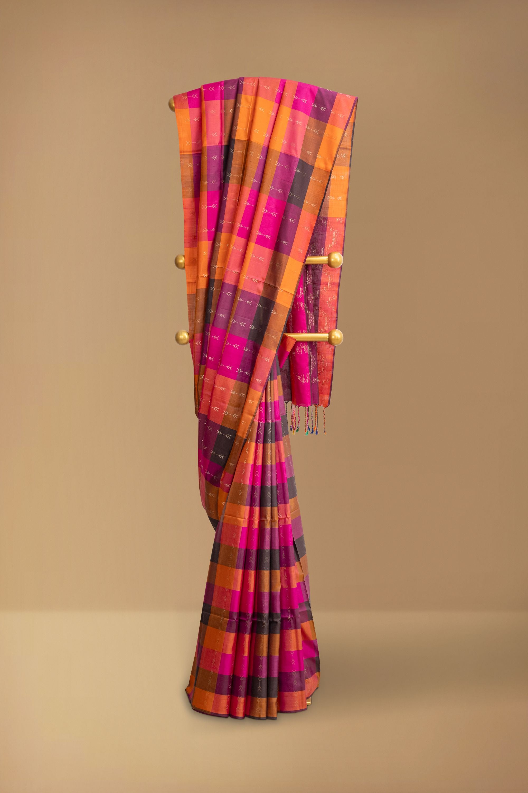 Multicolour Pure Soft Silk Saree