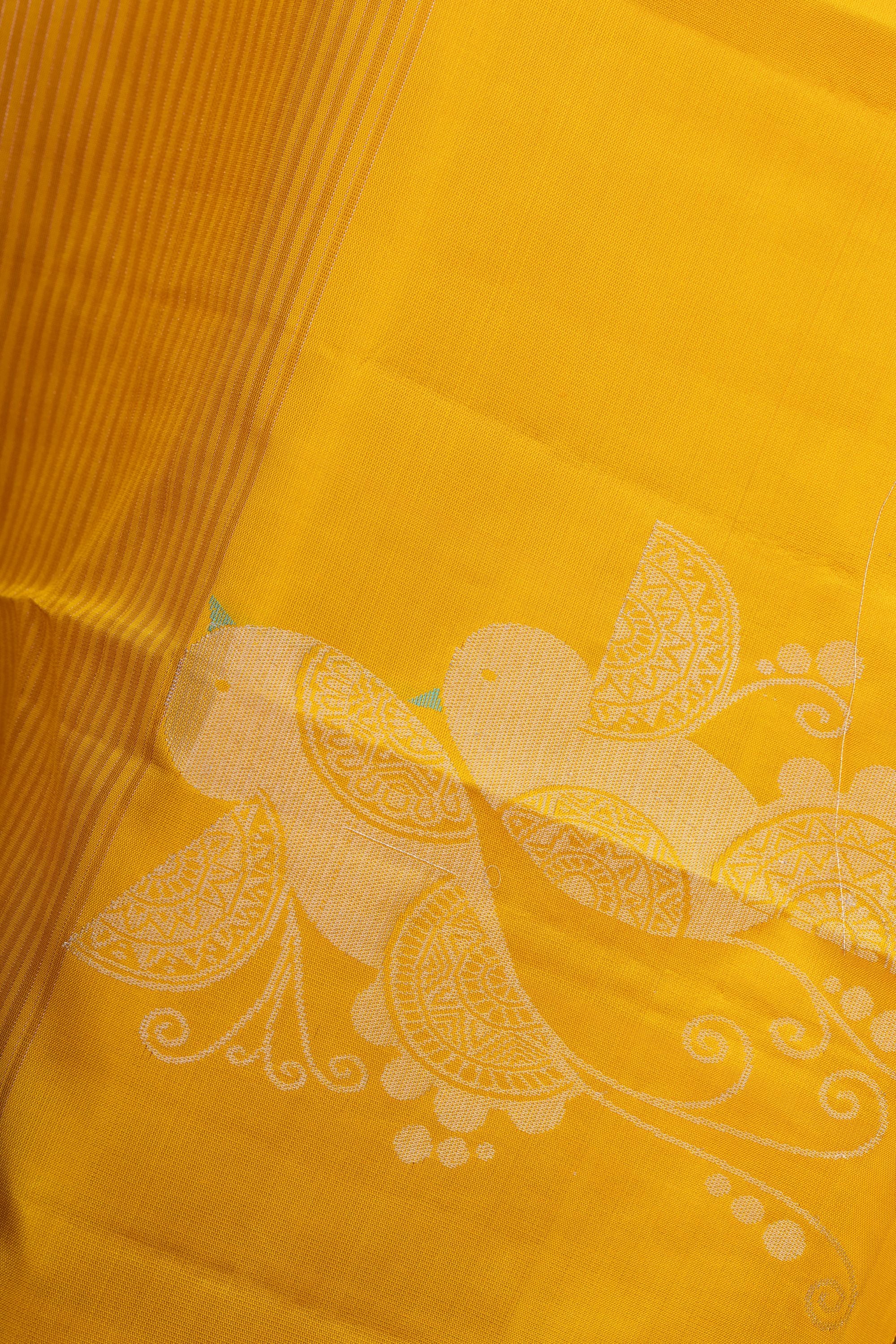 Yellow Pure Silk Kanjivaram Saree