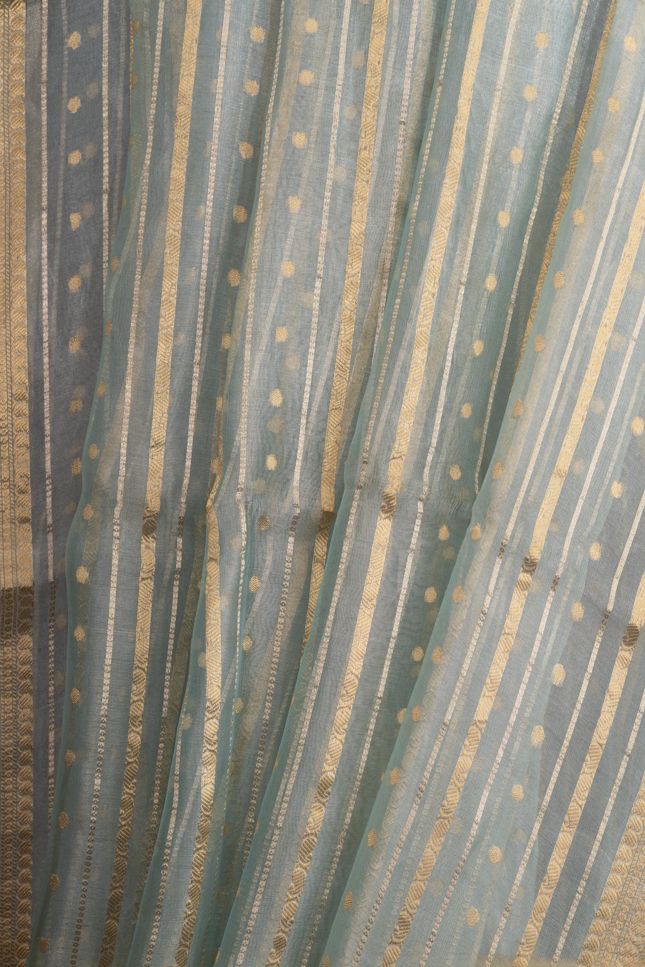 Light Blue Tissue Organza Saree