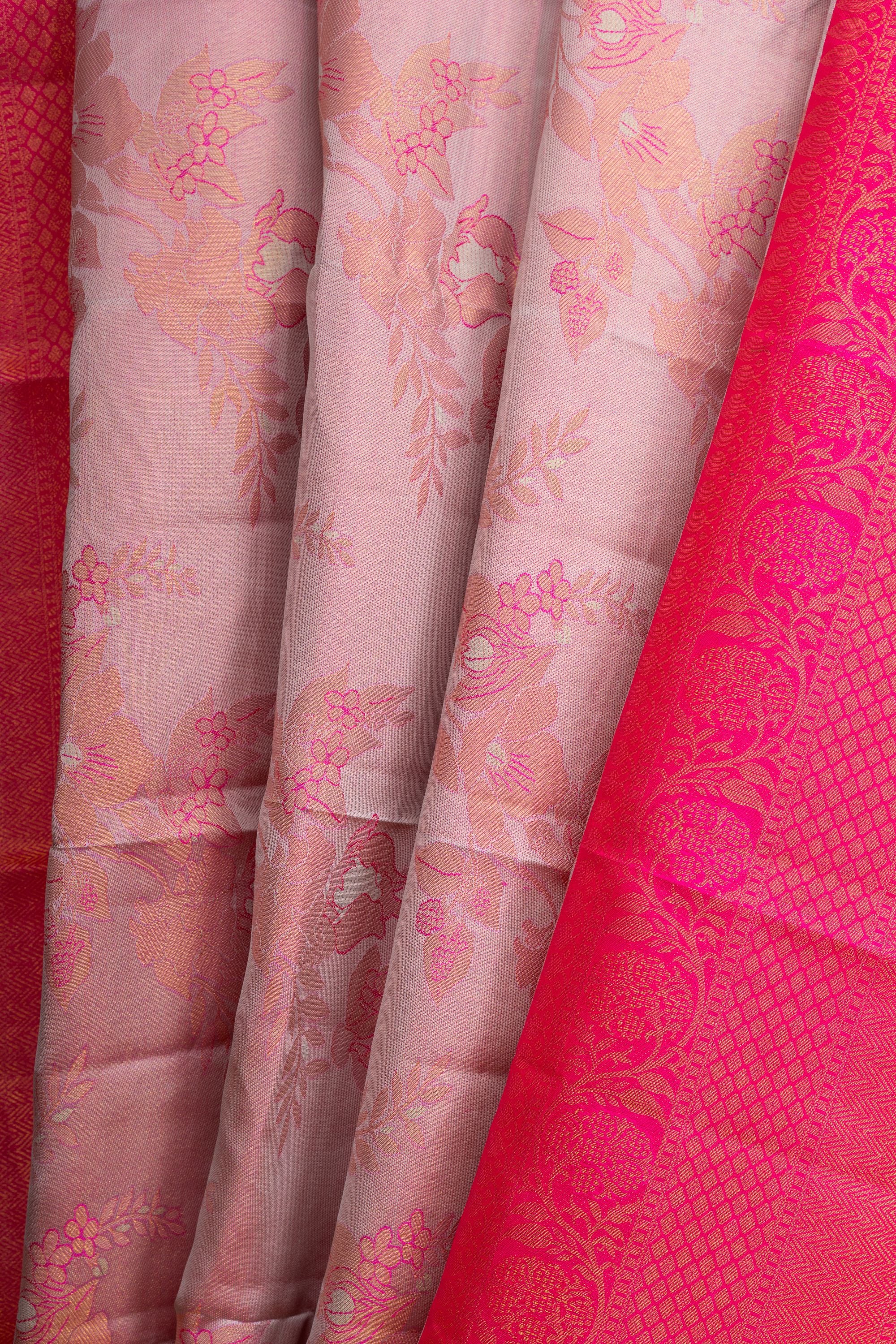 Two-toned Grey Pure Silk Kanjivaram Saree