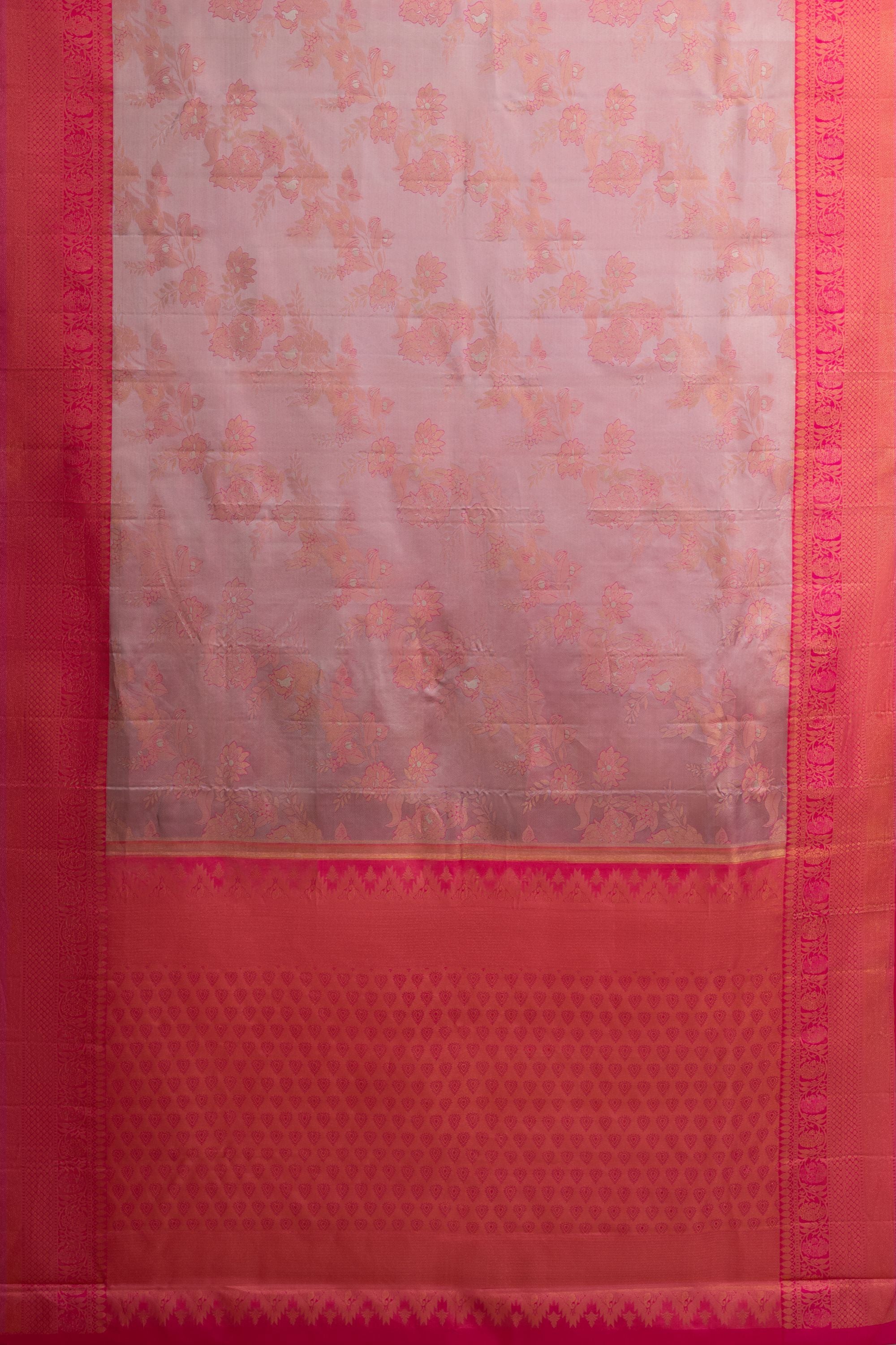 Two-toned Grey Pure Silk Kanjivaram Saree