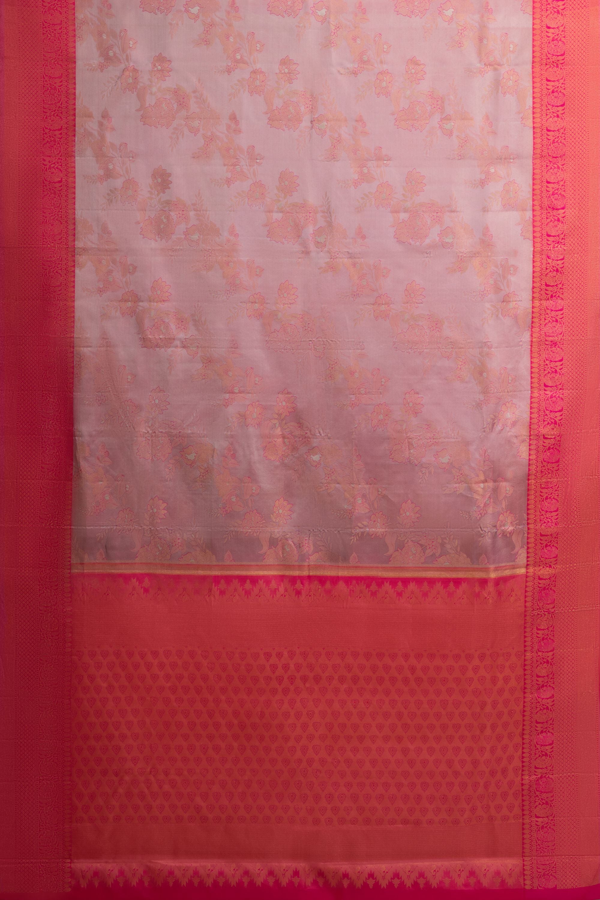 Two-toned Grey Pure Silk Kanjivaram Saree