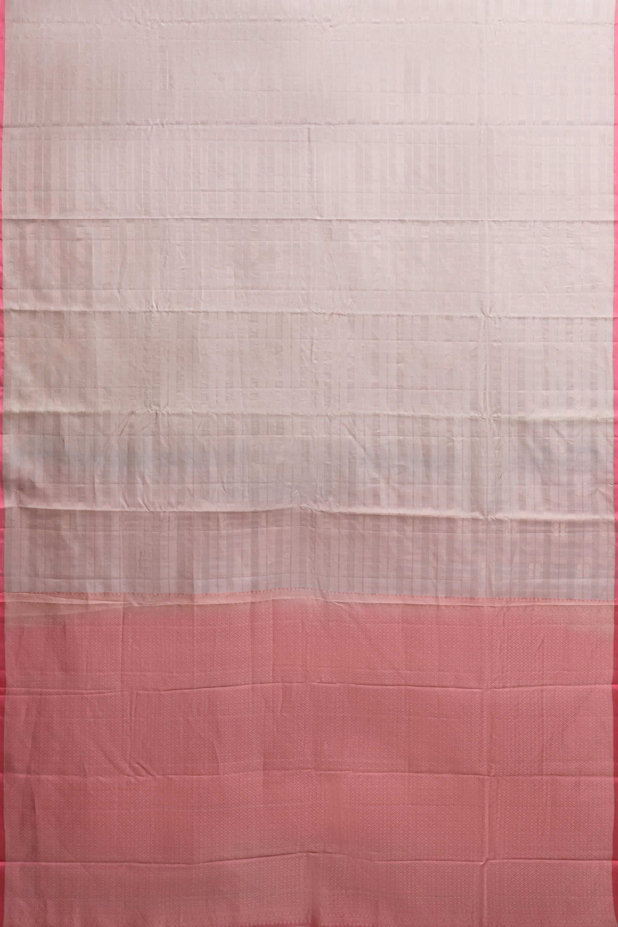 Cream Pure Silk Kanjivaram Saree