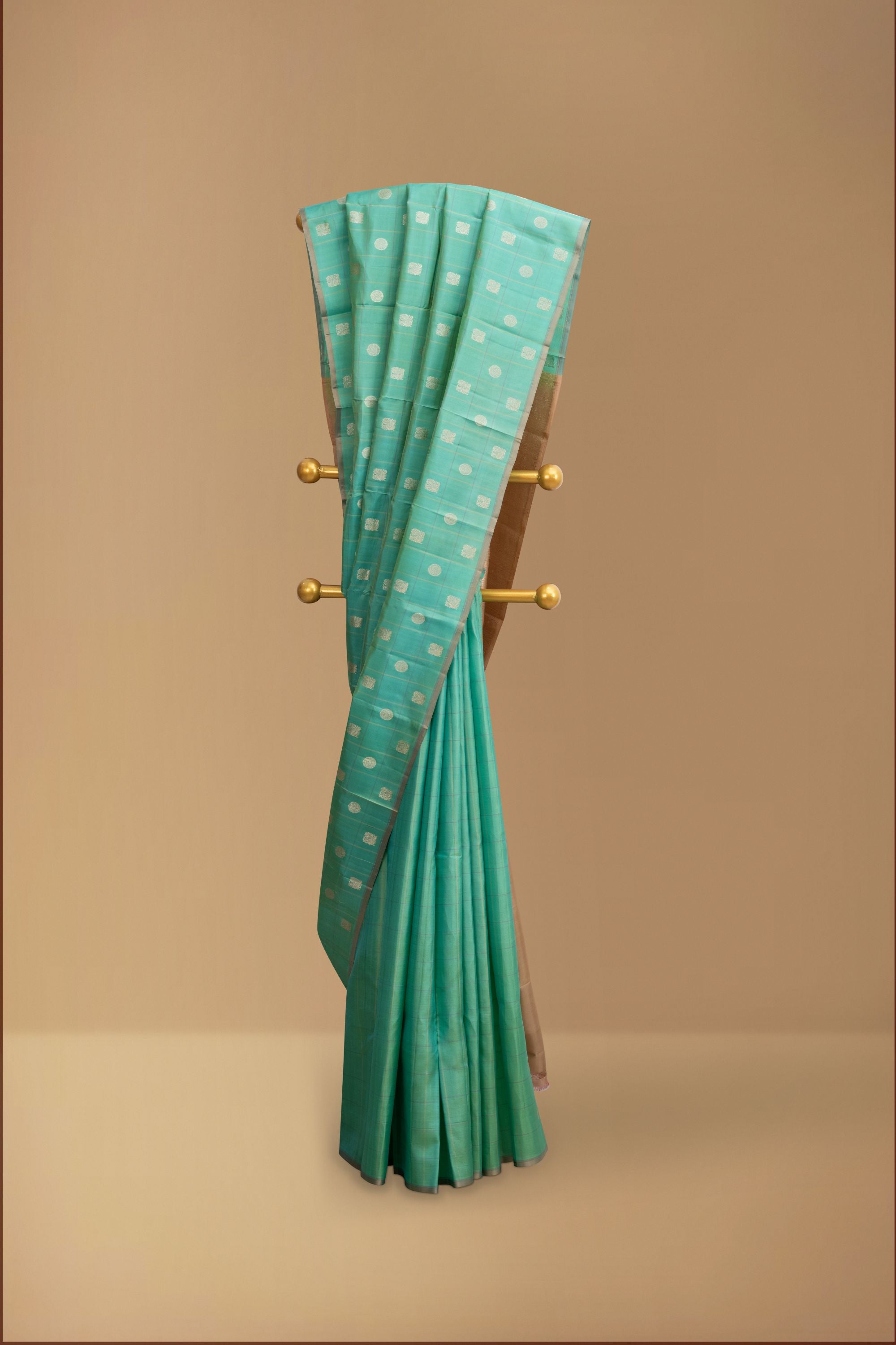 Two-Toned Green Pure Silk Kanjivaram Saree