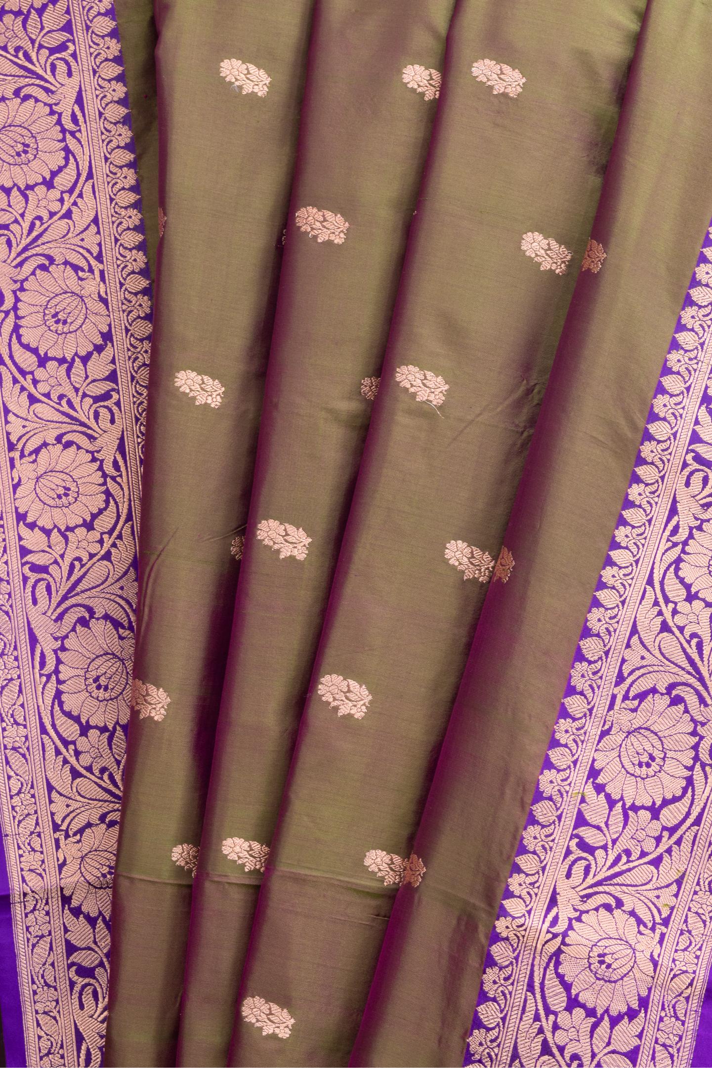 Green Banarasi Pure Silk Saree