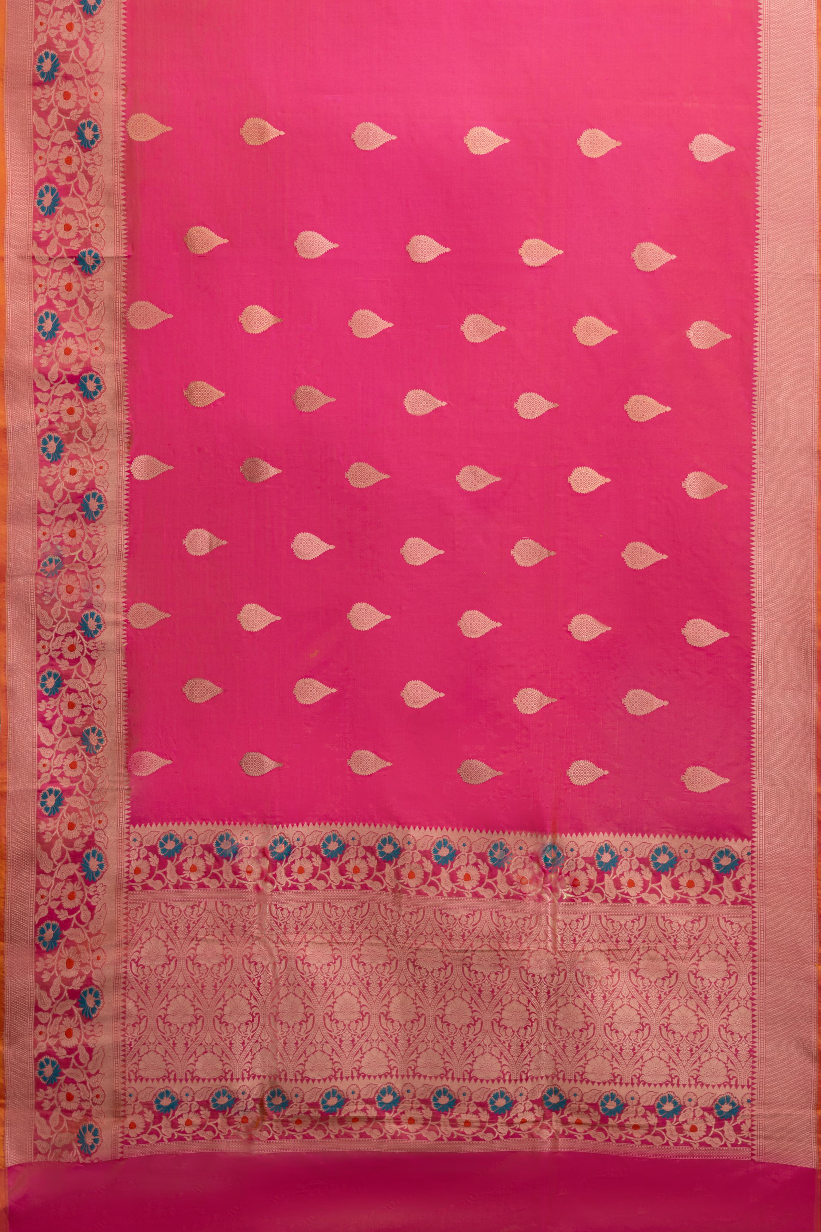 Two-Toned Pink Banarasi Pure Silk Saree