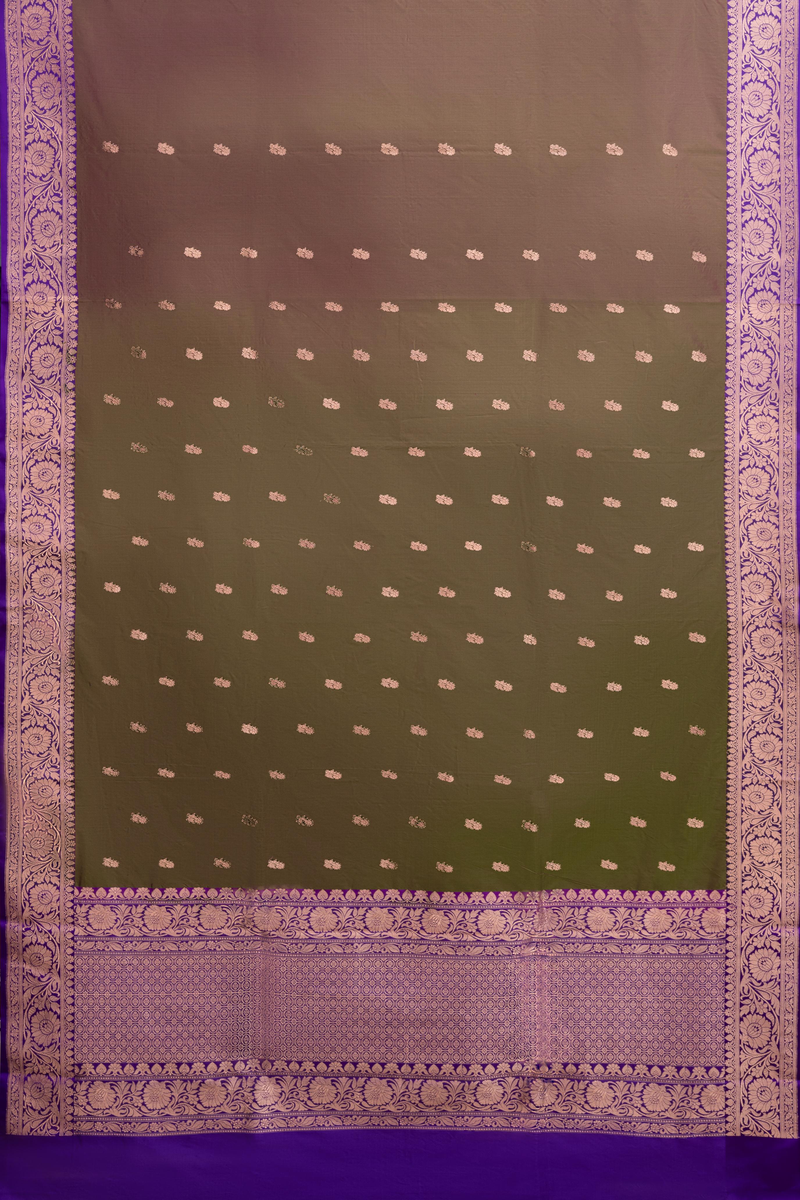 Green Banarasi Pure Silk Saree