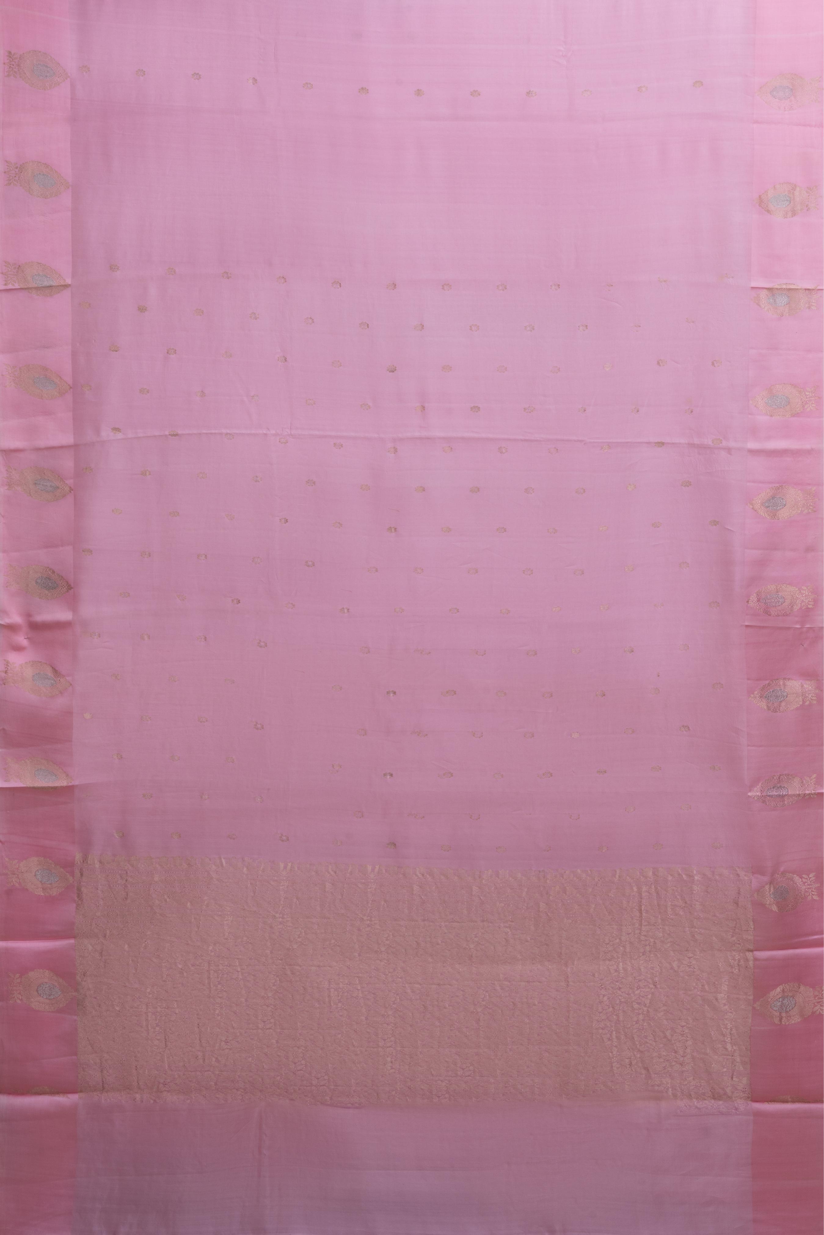 Light Pink Banarasi Dupion Silk Saree