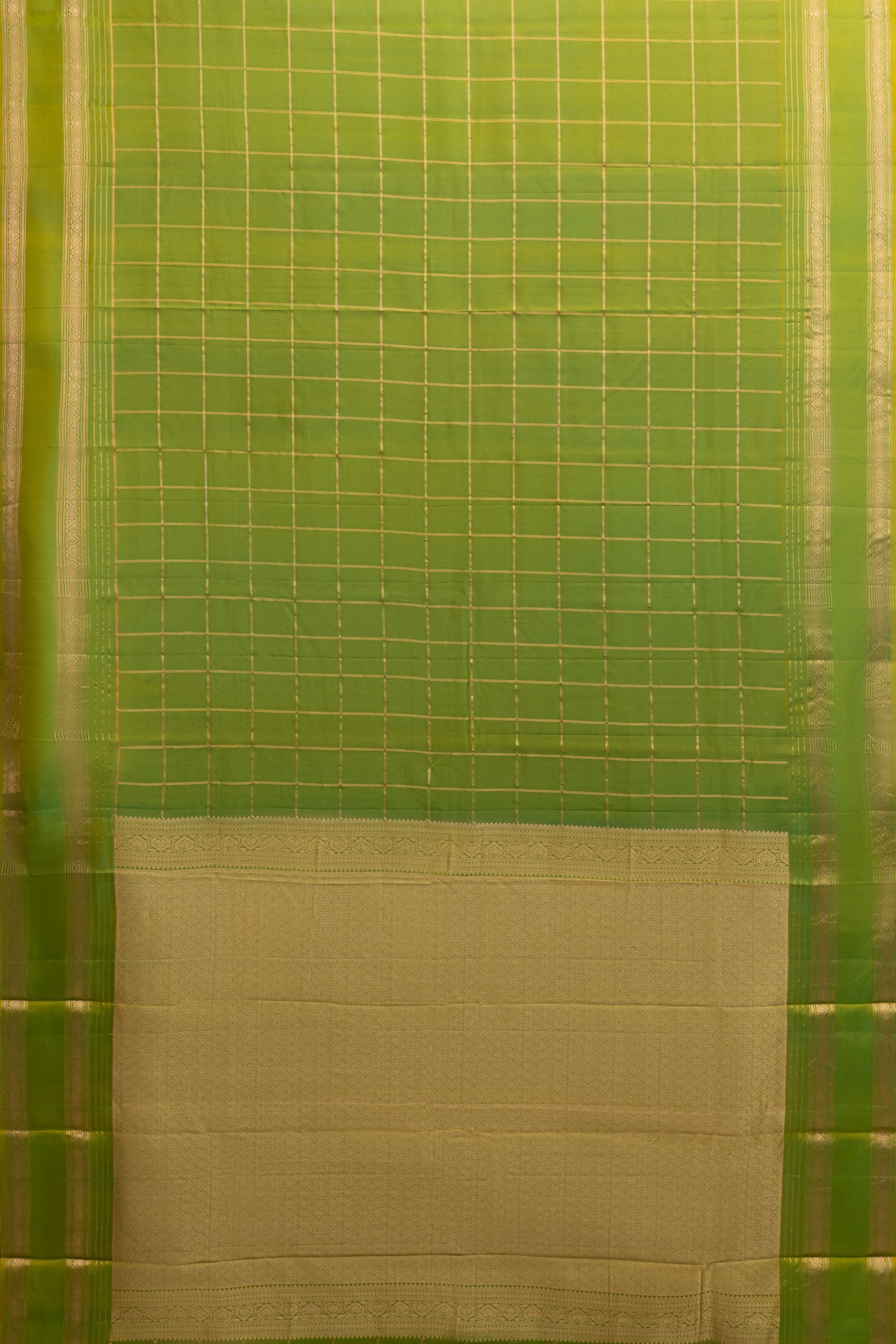 Two-Toned Green Pure Silk Kanjivaram Saree