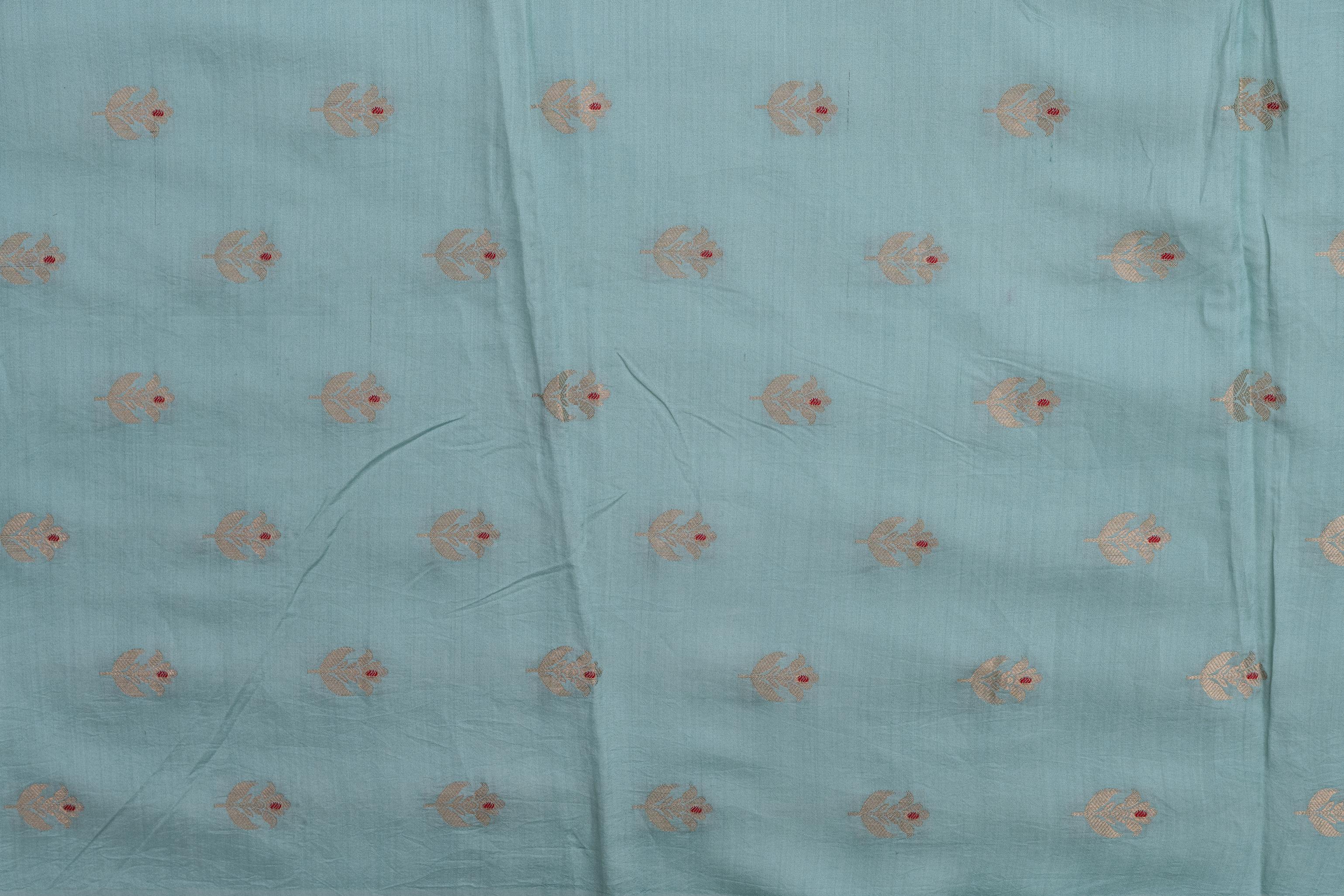 Light Blue Tissue Organza Saree