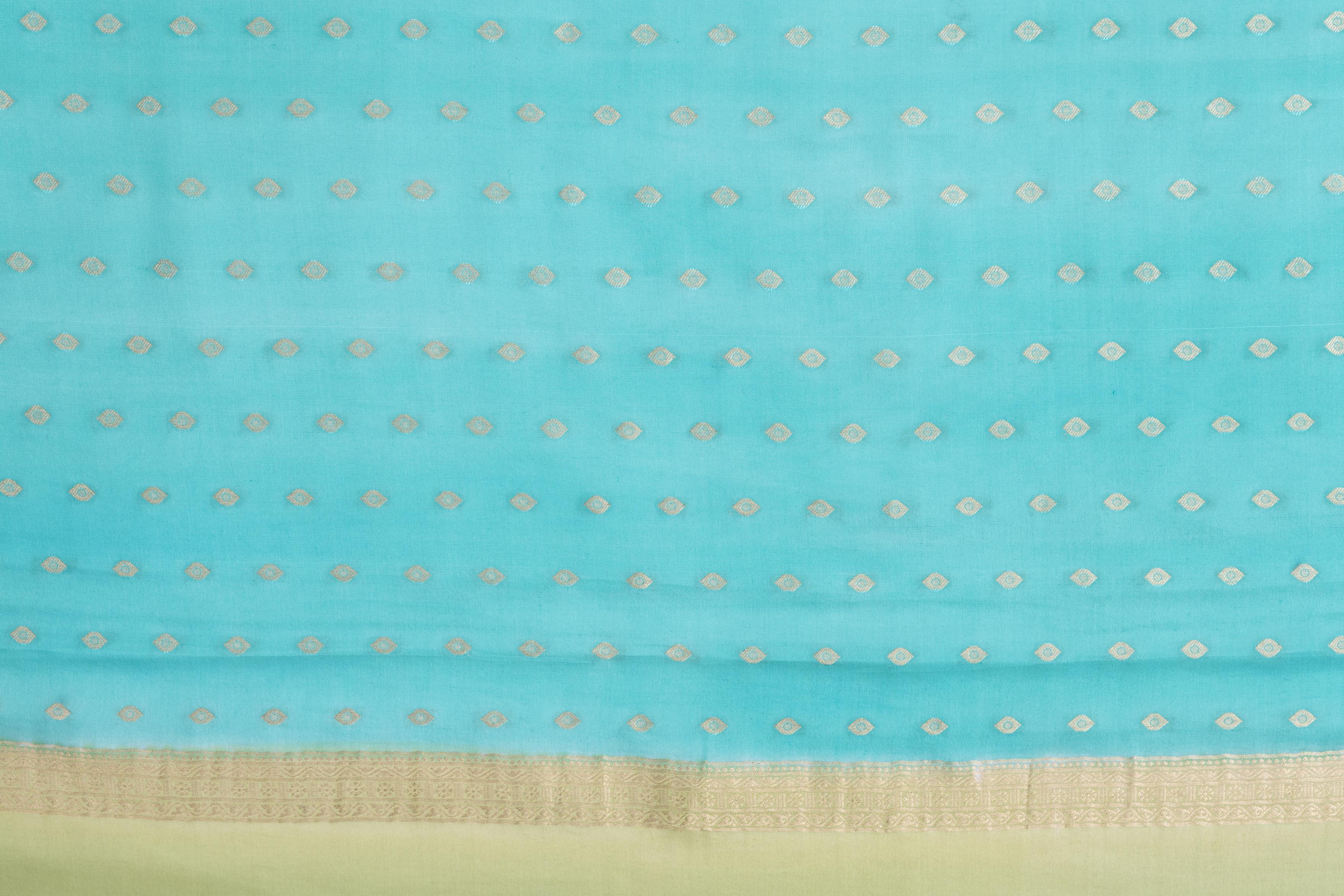 Green Pure Crepe Silk Saree