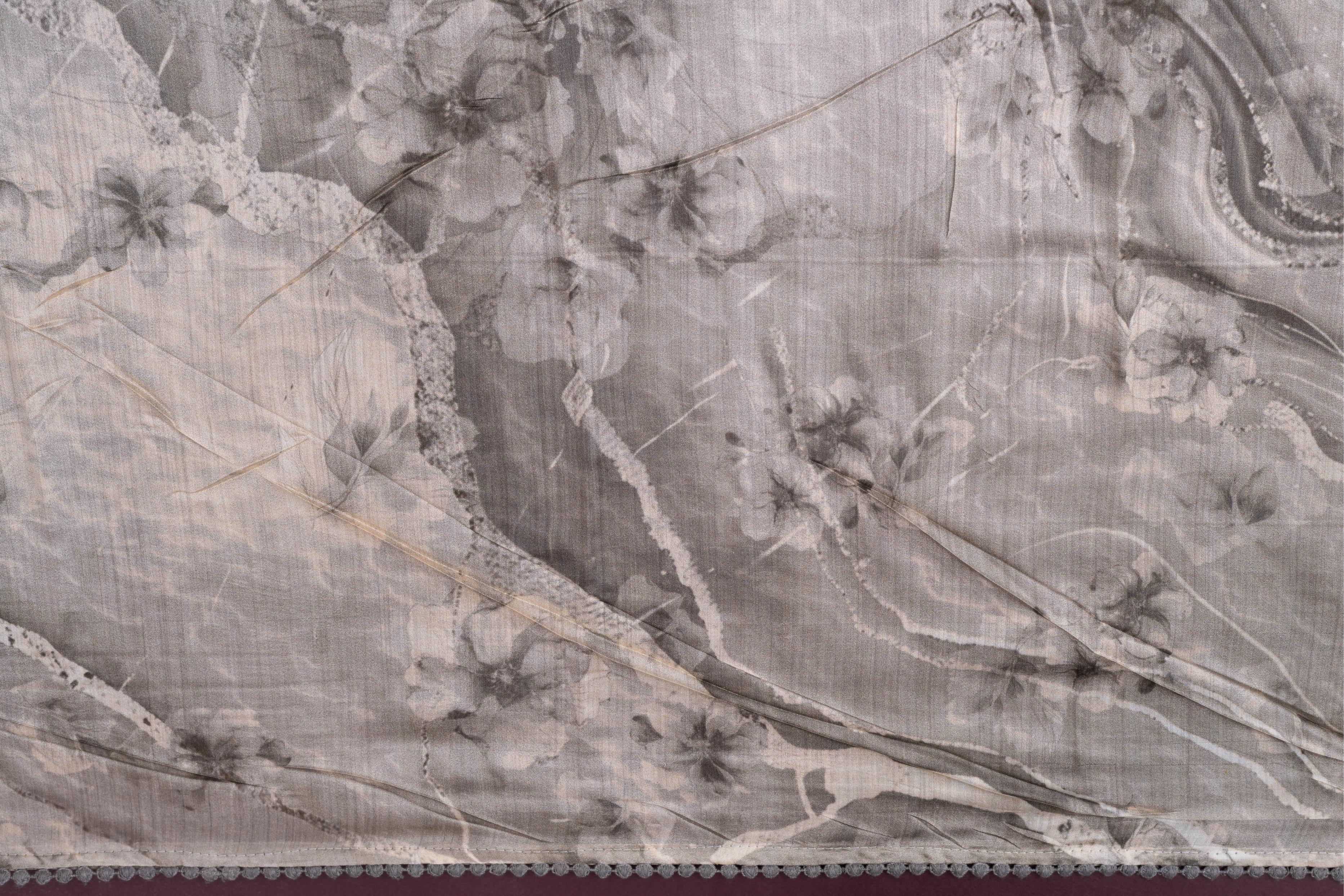 Printed Brown Kota Silk Saree