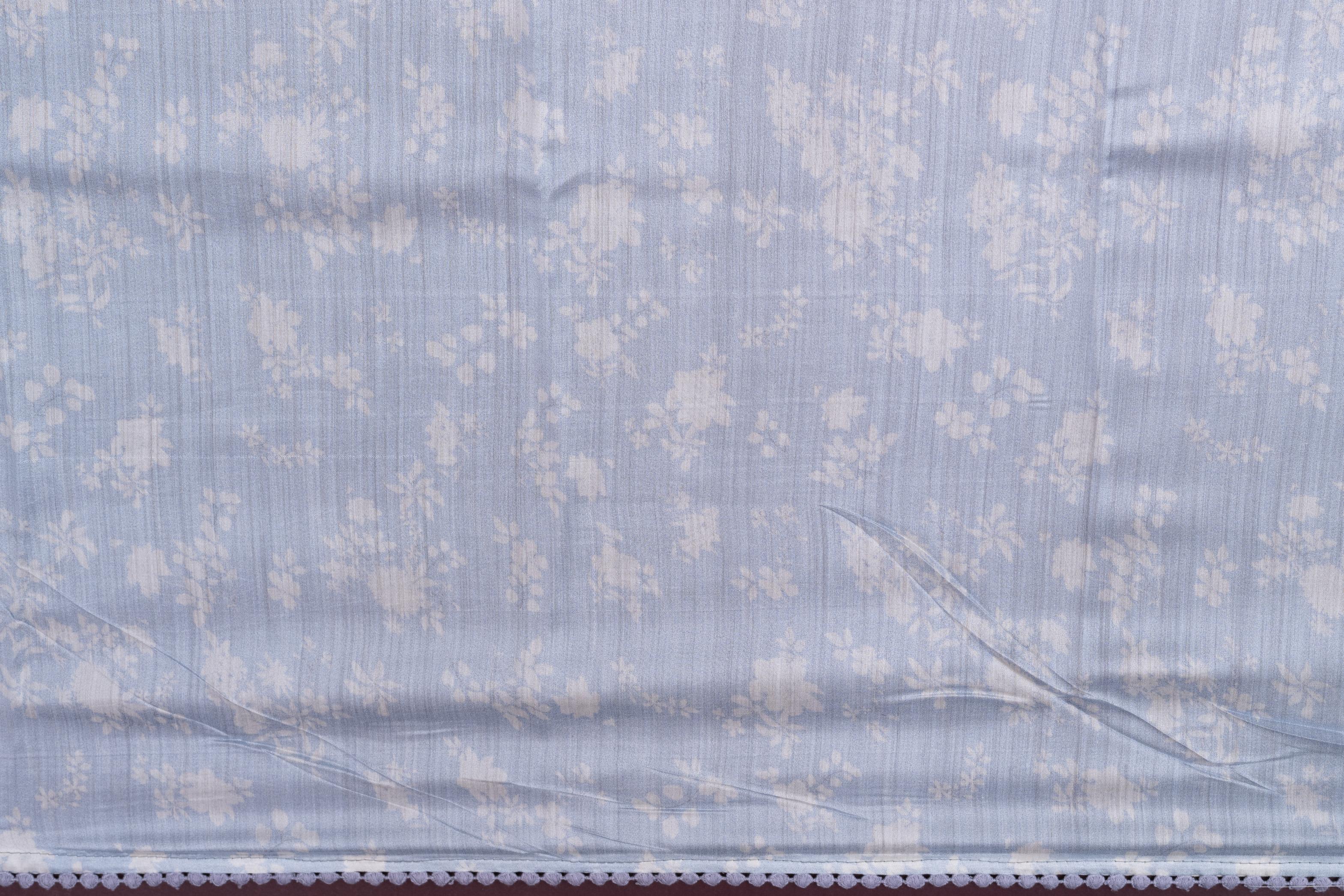 Printed Lavender Kota Silk Saree