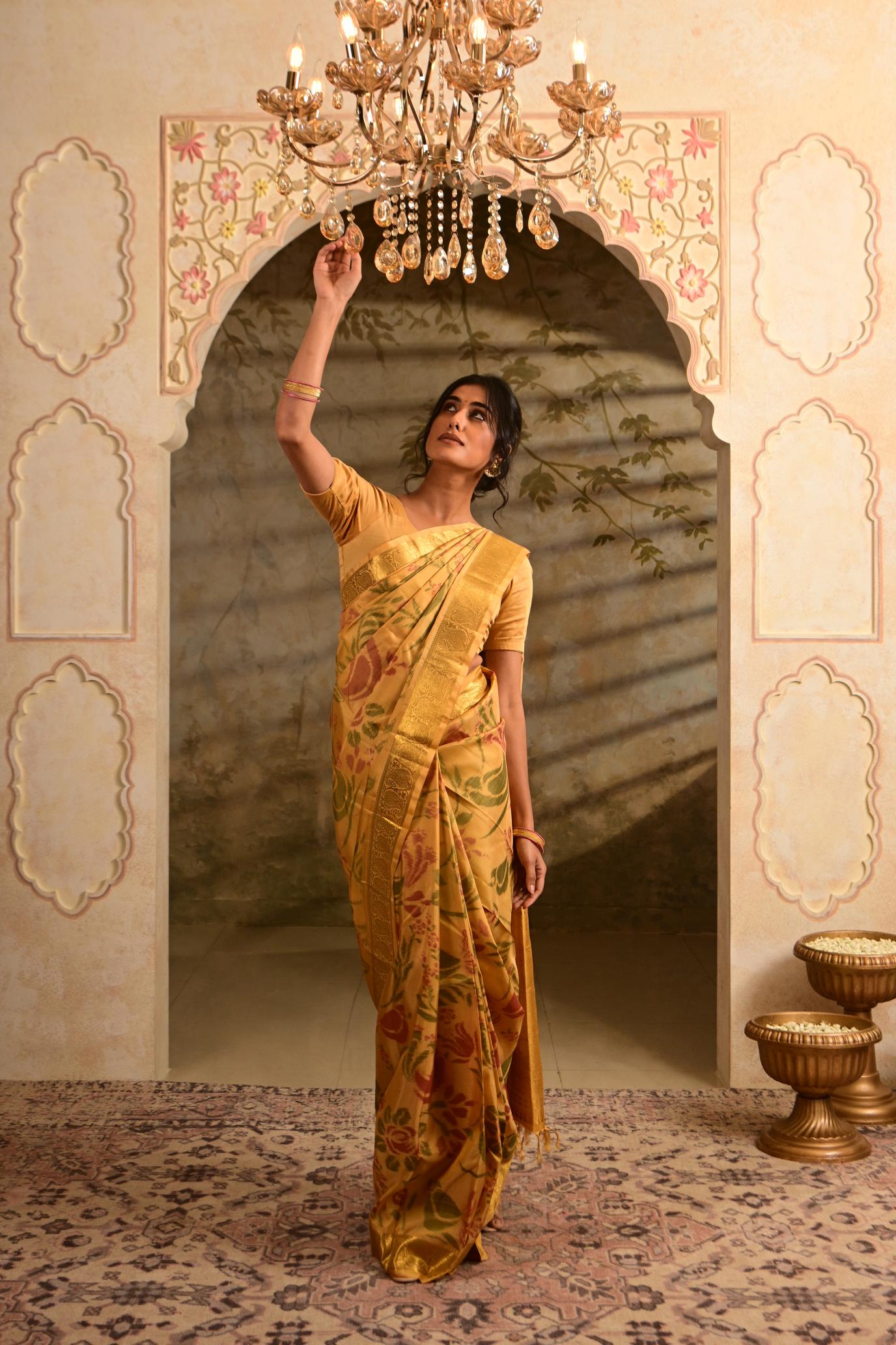 Beige Pure Silk Pure Zari Kanjivaram Saree