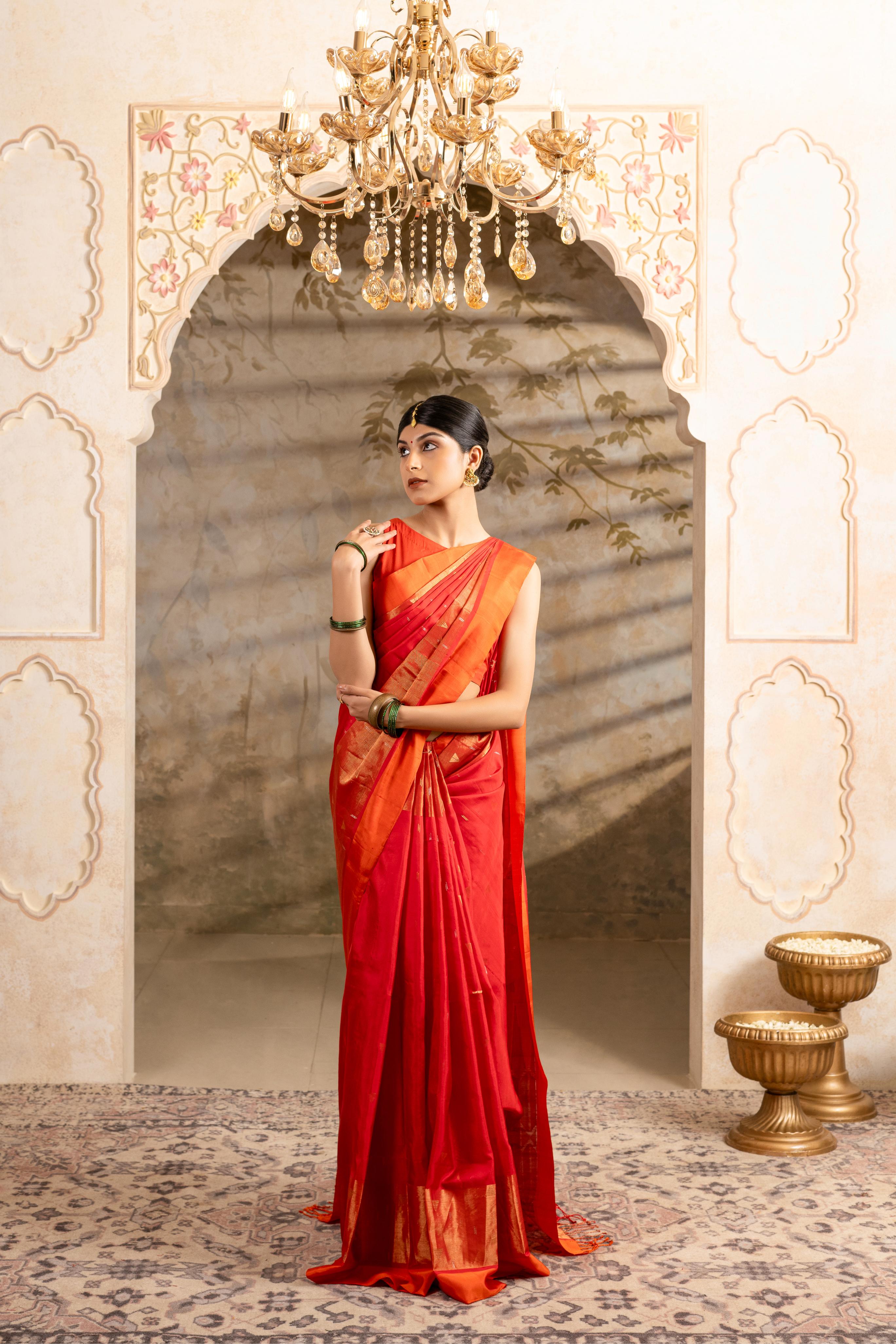 Red Pure Soft Silk Saree