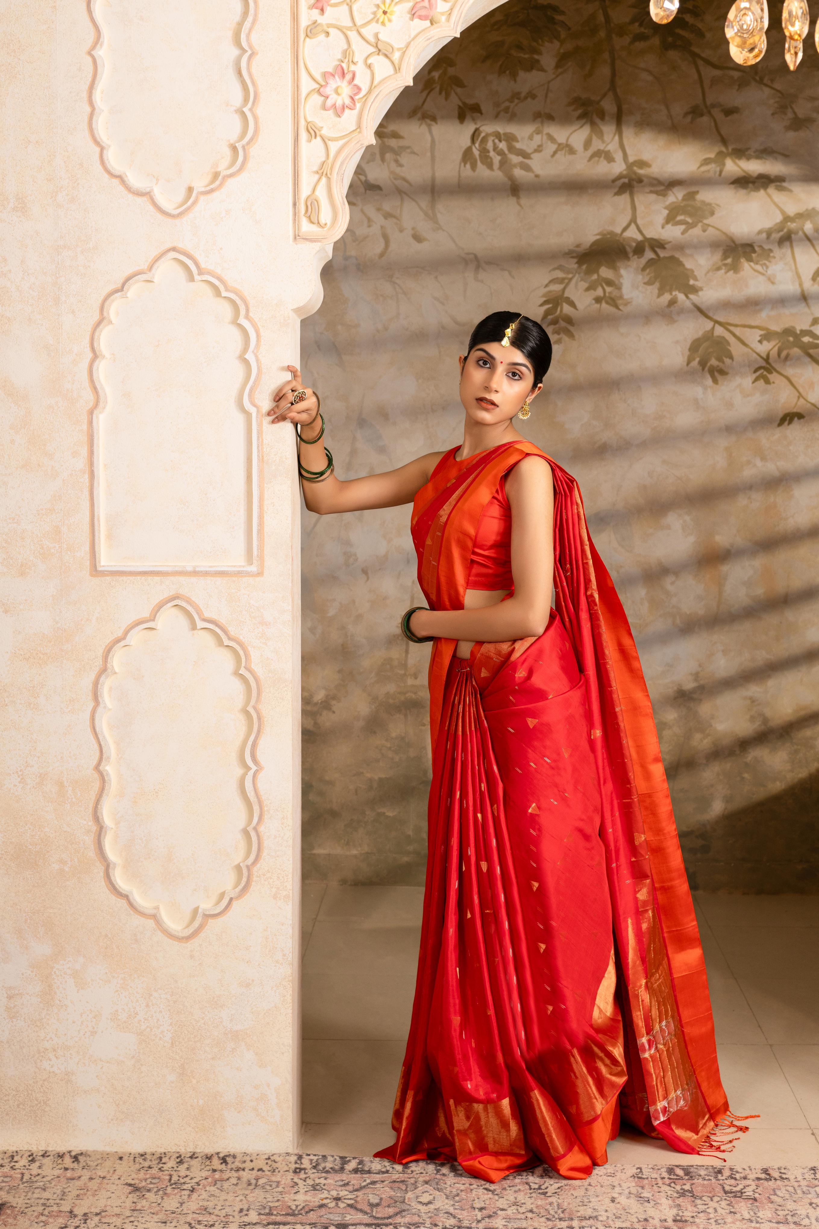 Red Pure Soft Silk Saree