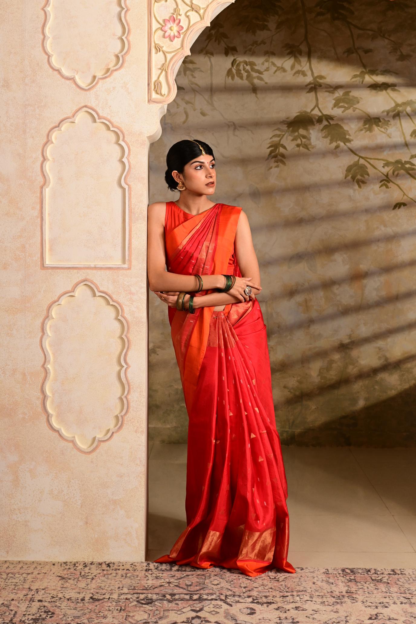Red Pure Soft Silk Saree
