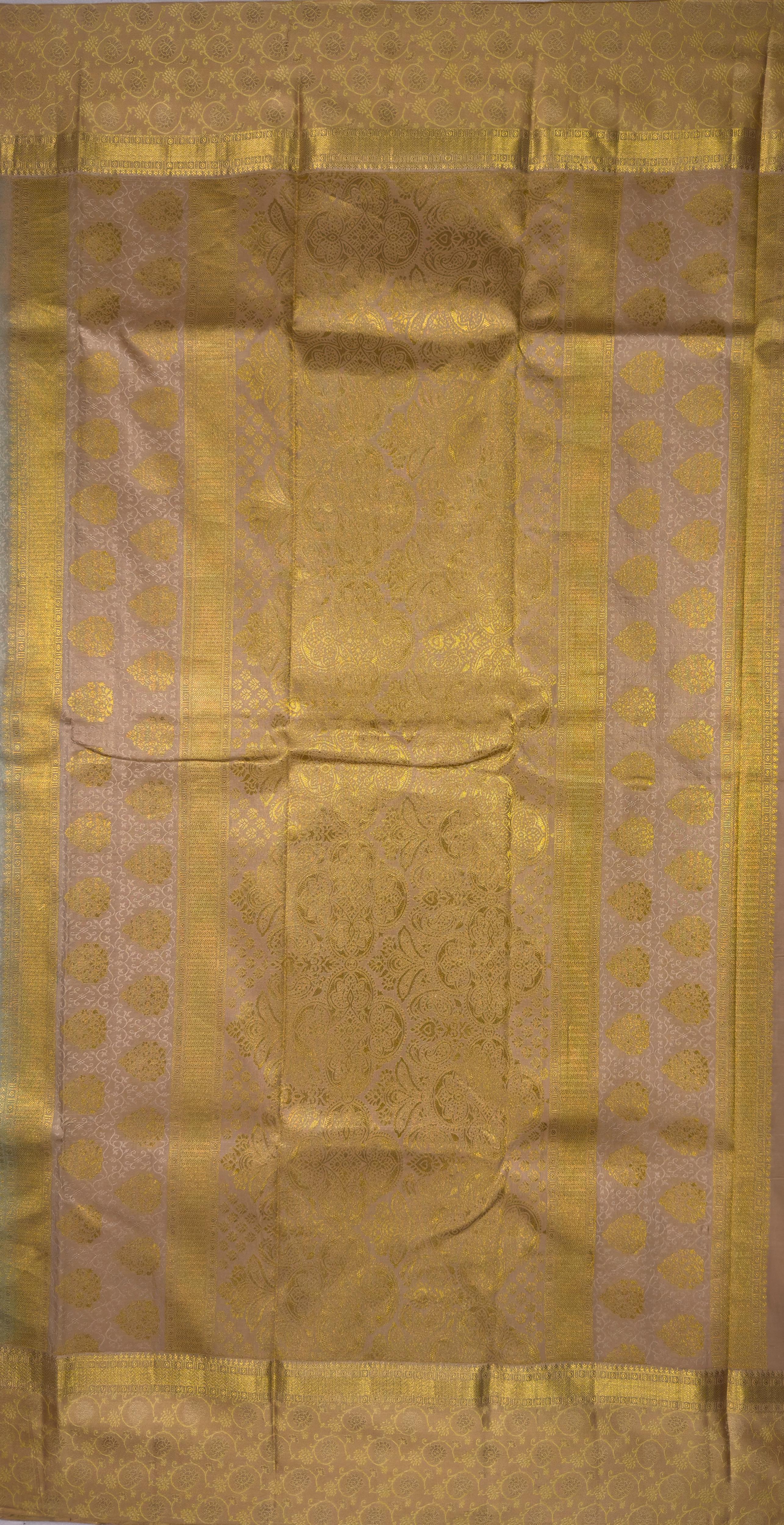 Mint Candy Green Pure Silk Kanjivaram Saree