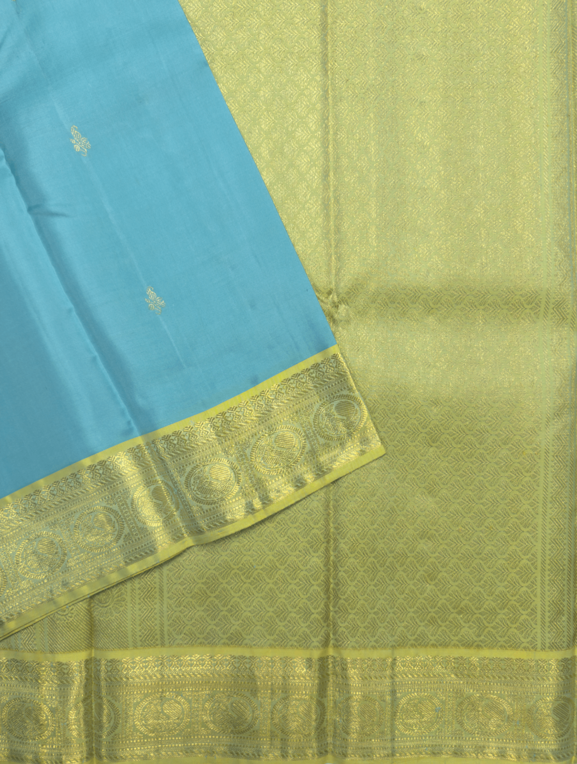 Sky Blue Pure Silk Kanjivaram Saree