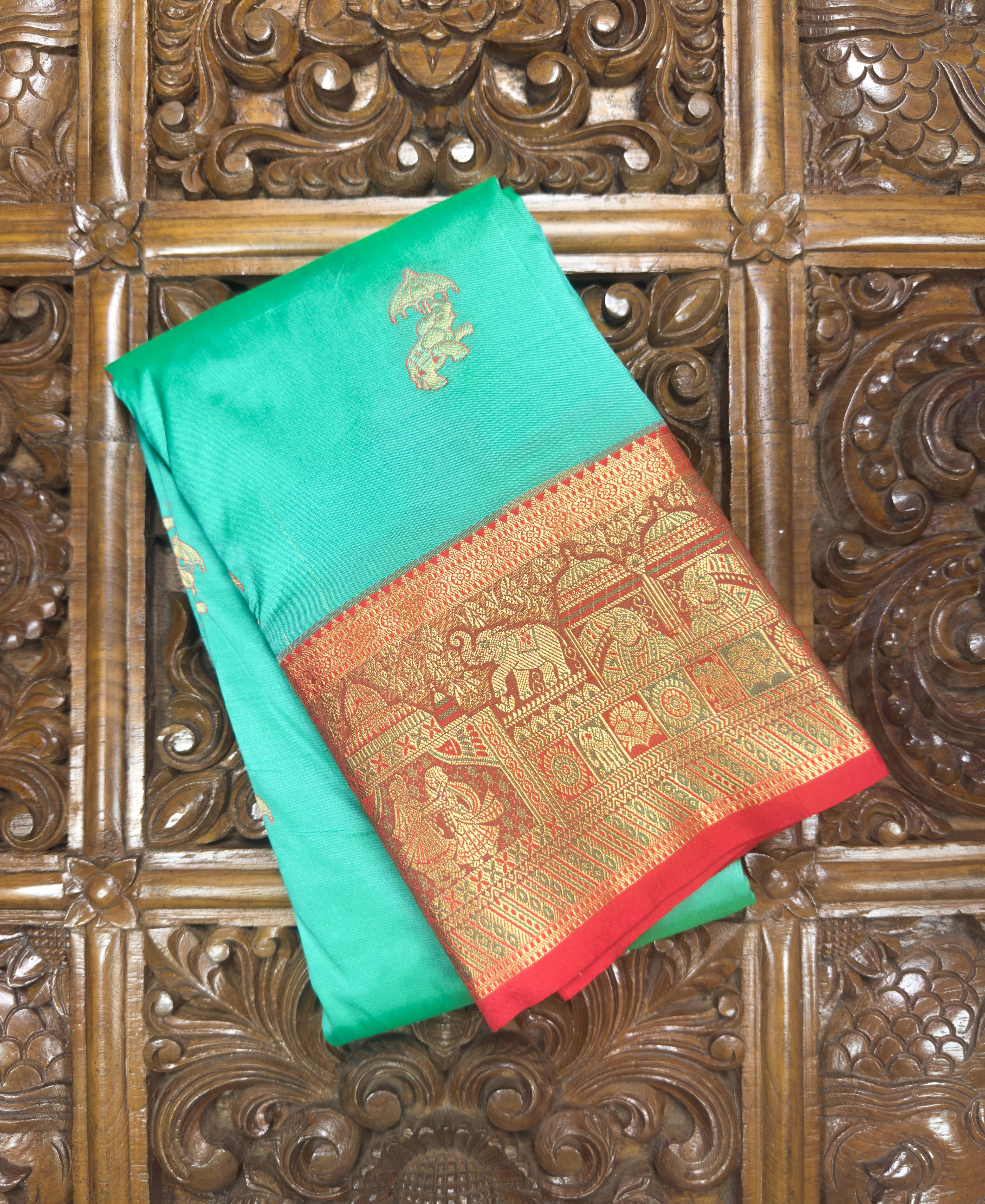 Green Pure Silk Kanjivaram Saree