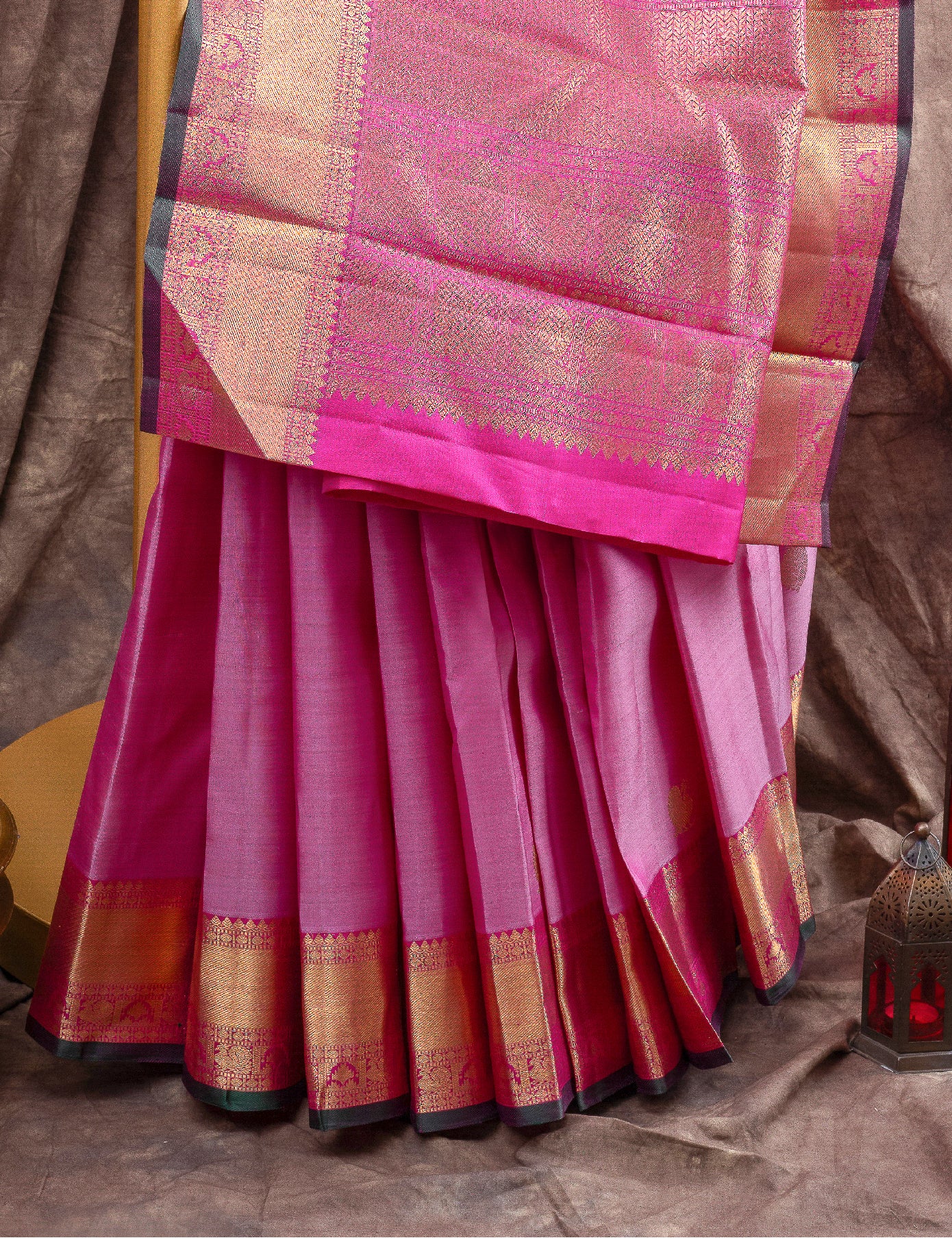 Pink Pure Silk Pure Zari Kanjivaram Saree