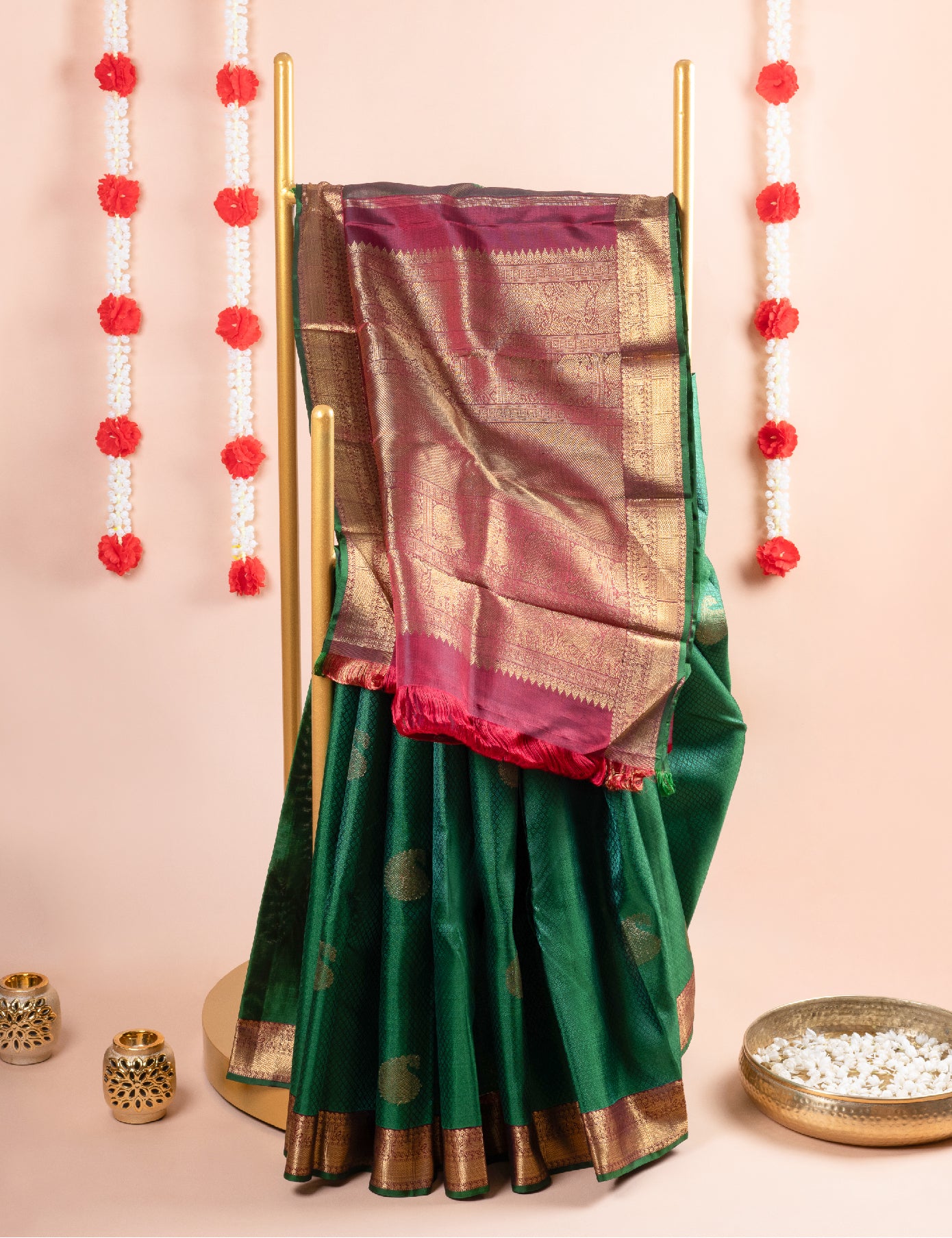 Green Pure Silk Pure Zari Kanjivaram