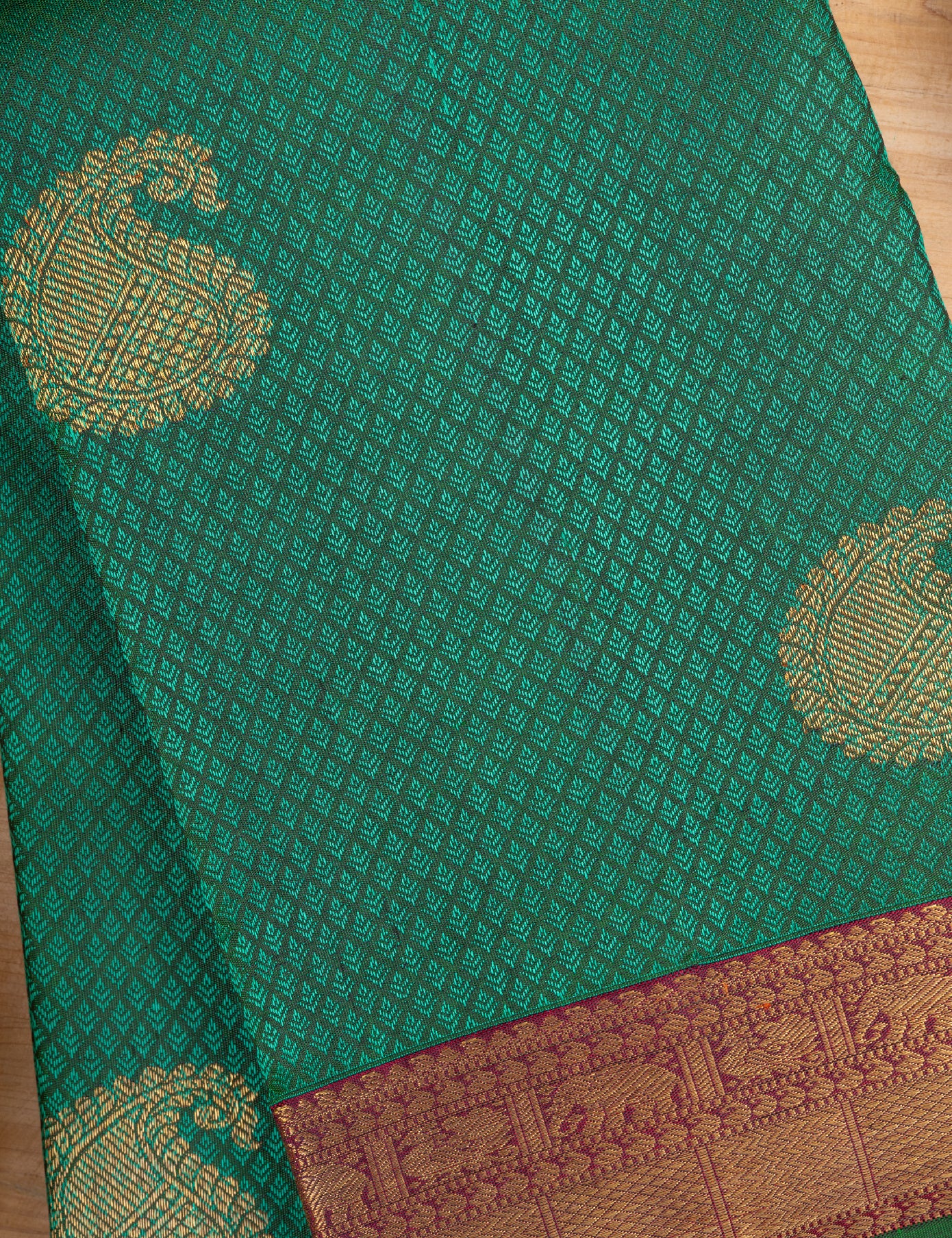 Green Pure Silk Pure Zari Kanjivaram
