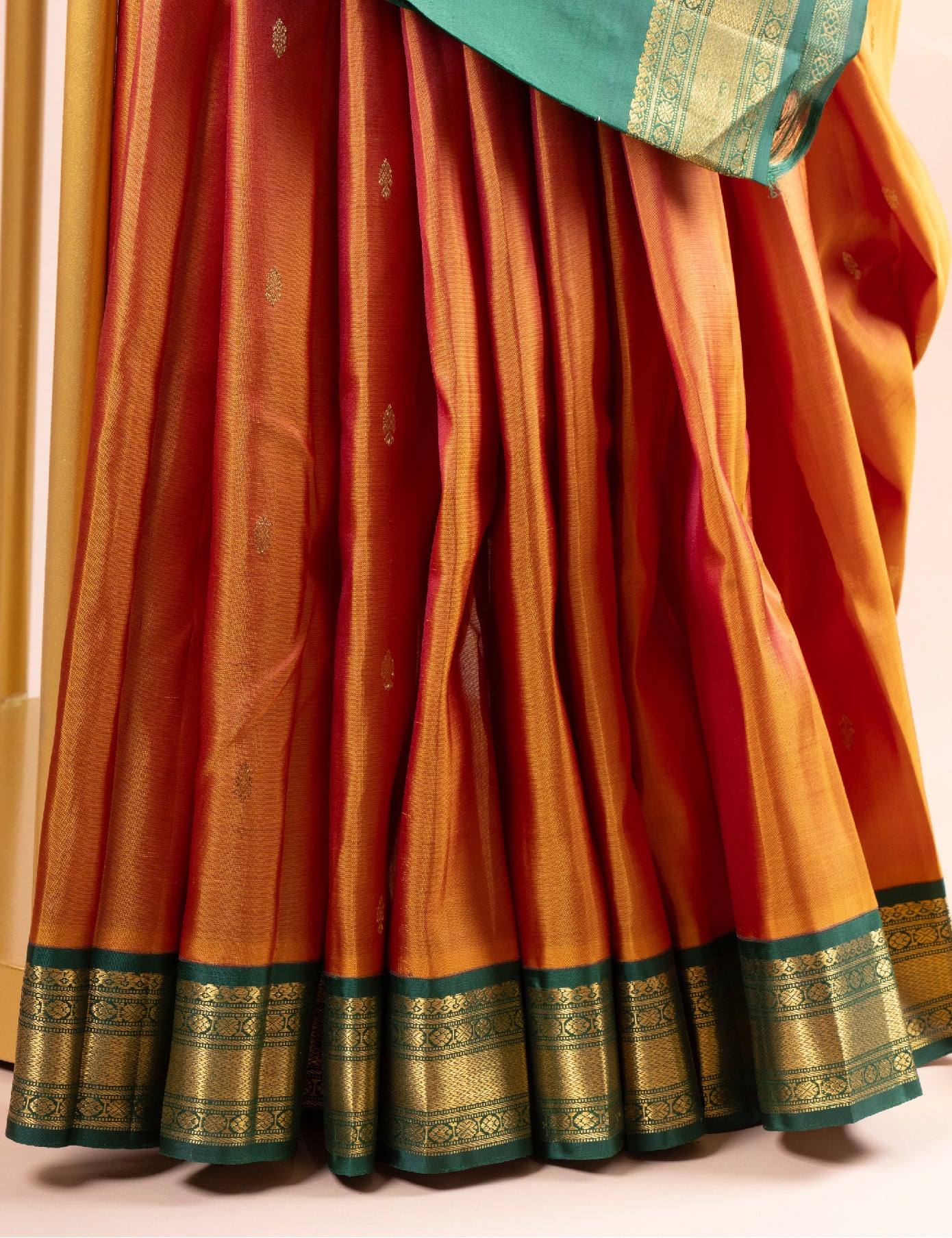 Mustard Yellow Pure Silk Pure Zari Kanjivaram Saree
