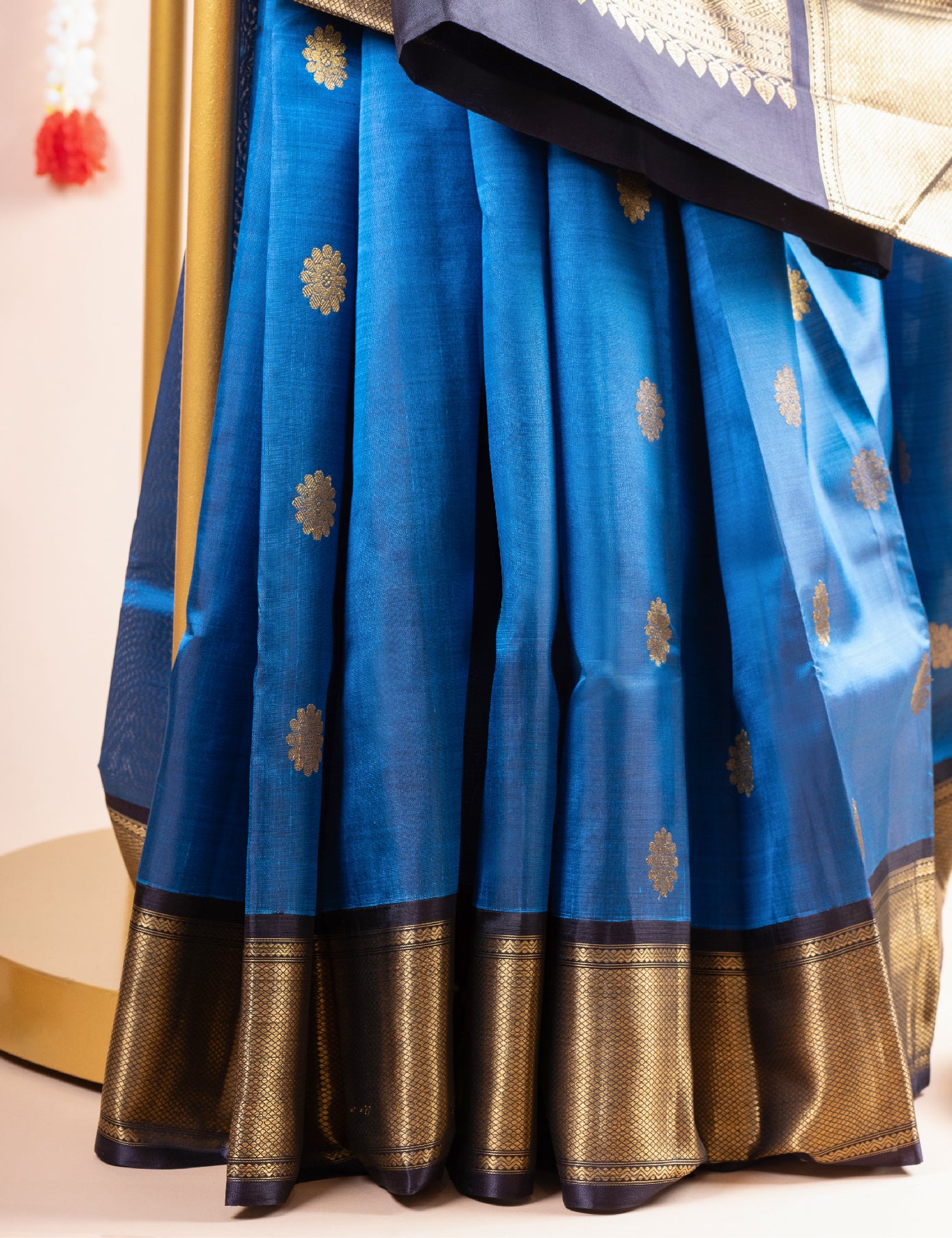 Blue Pure Silk Pure Zari Kanjivaram Saree