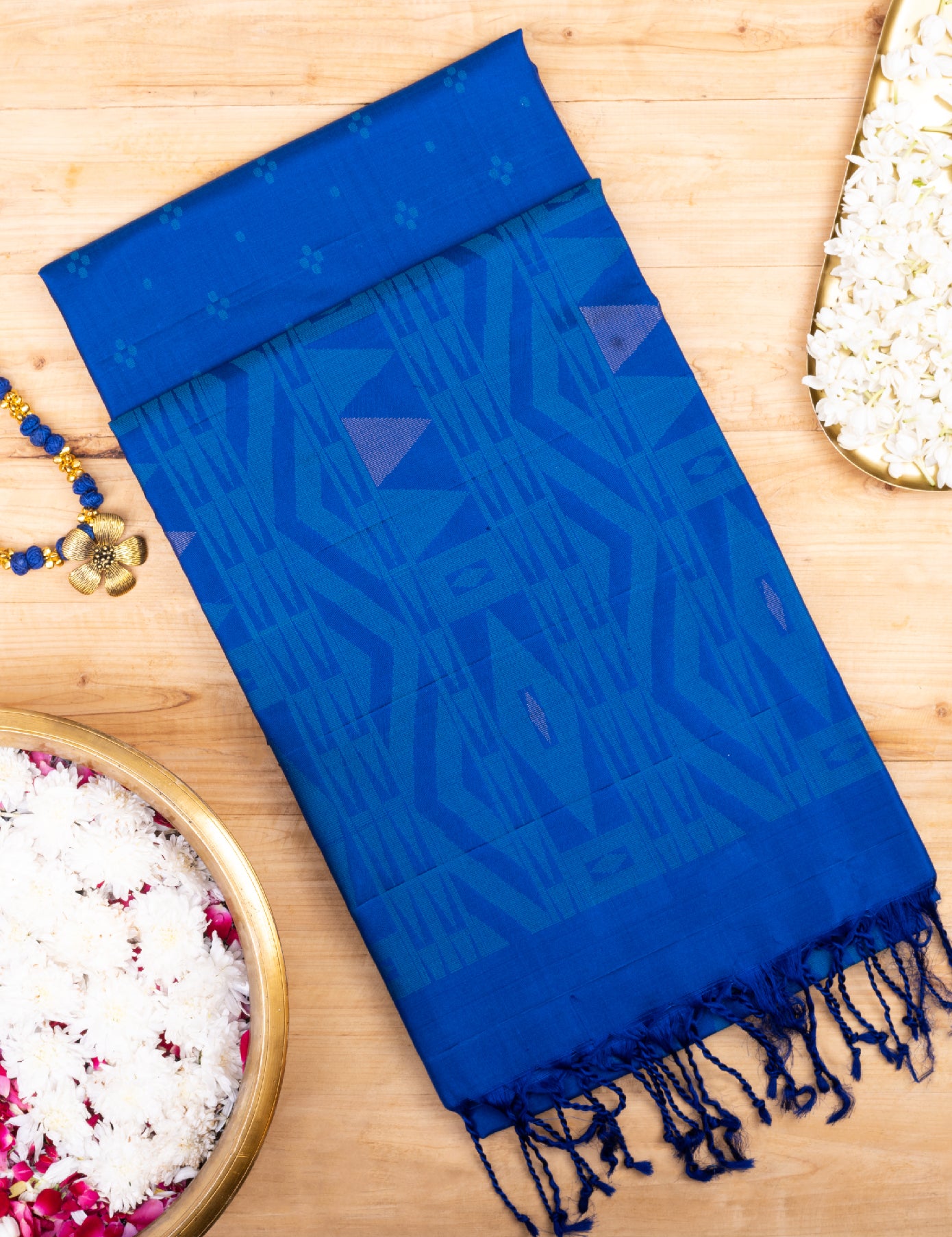 Blue Pure Soft Silk Saree