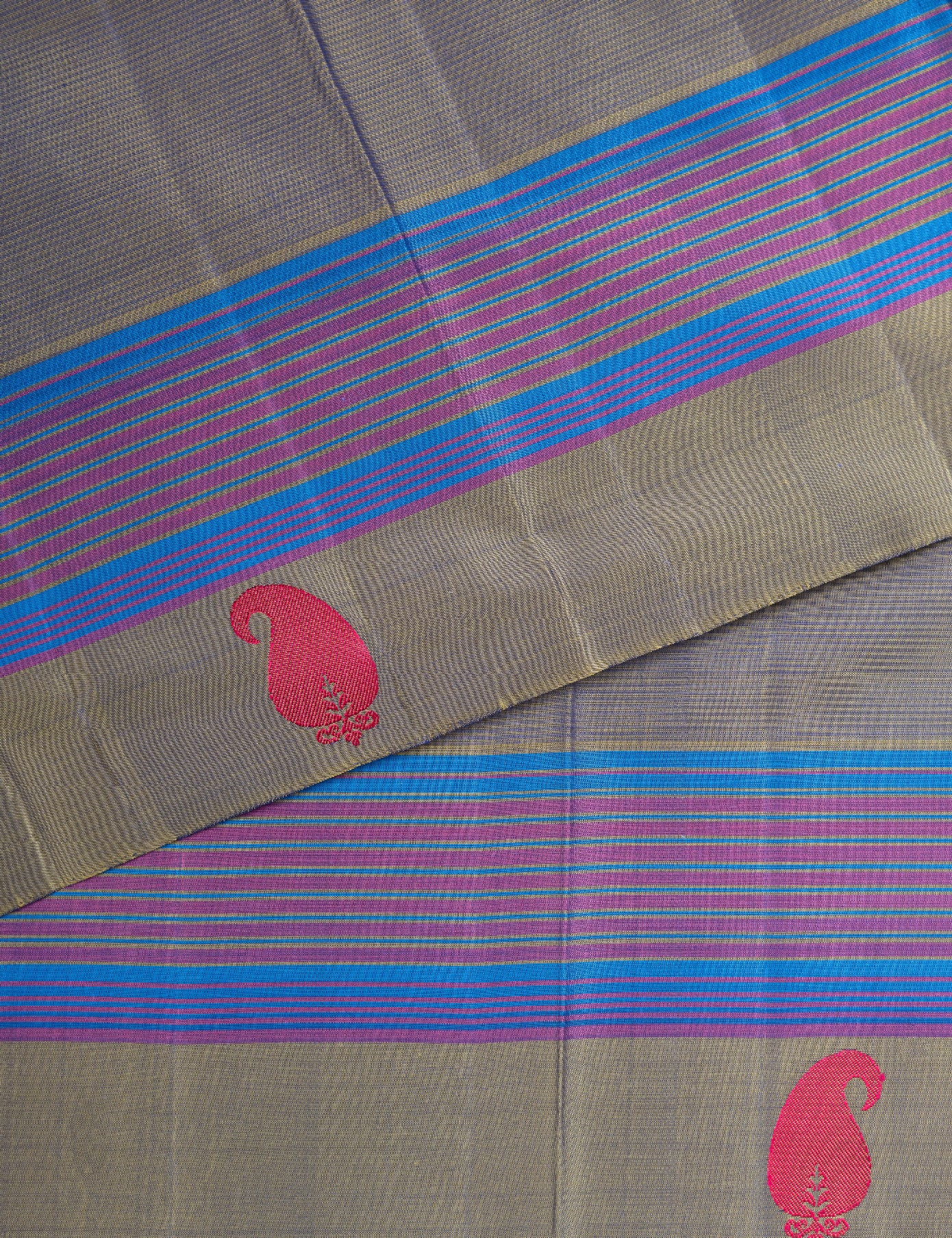 Dark Blue Pure Silk Saree