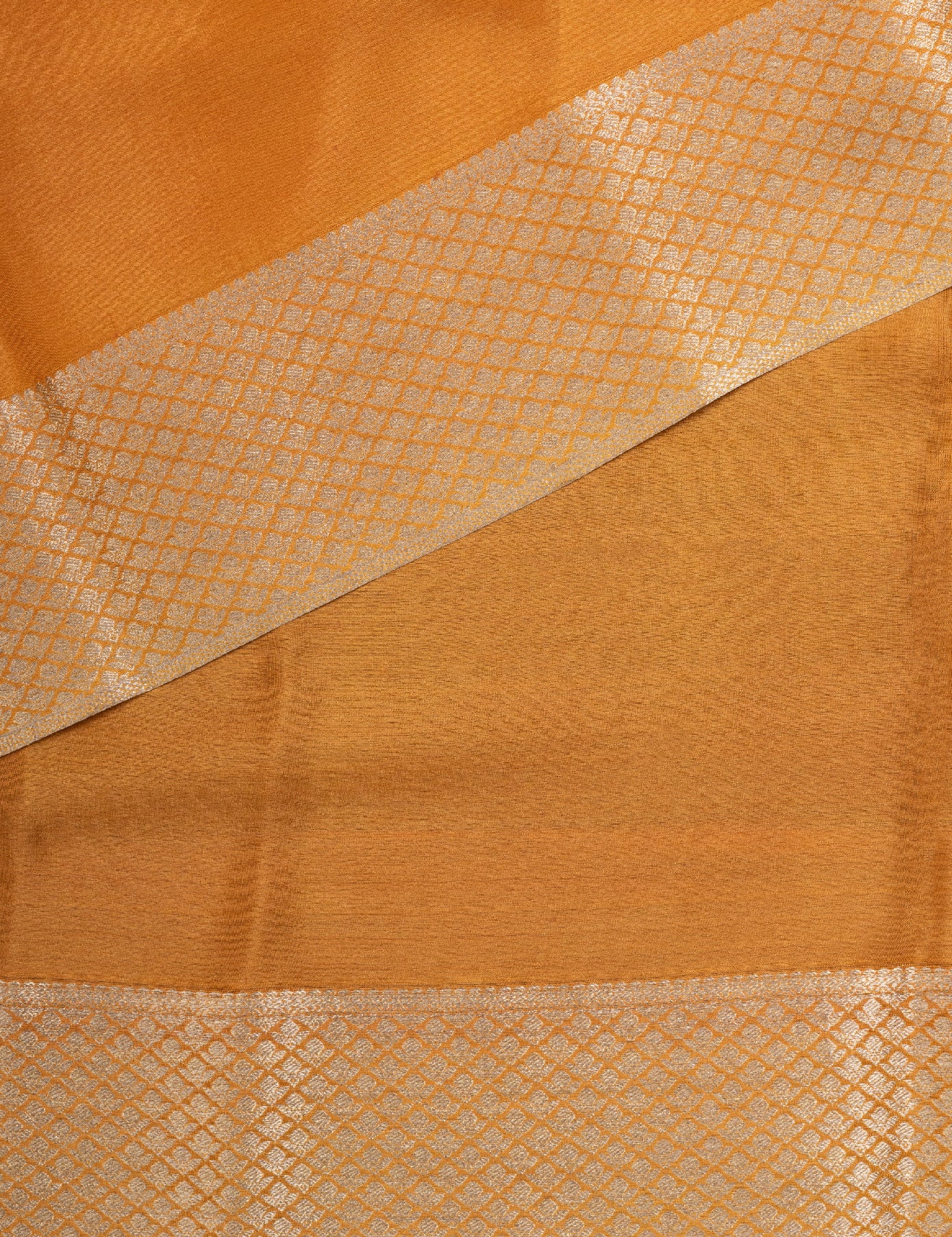 Cream Pure Crepe Saree
