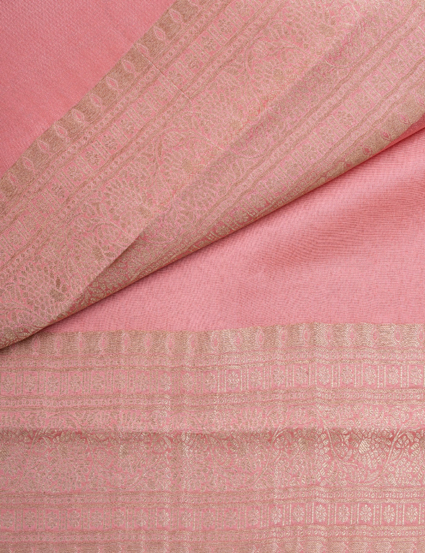 Peach Pure Crepe Saree