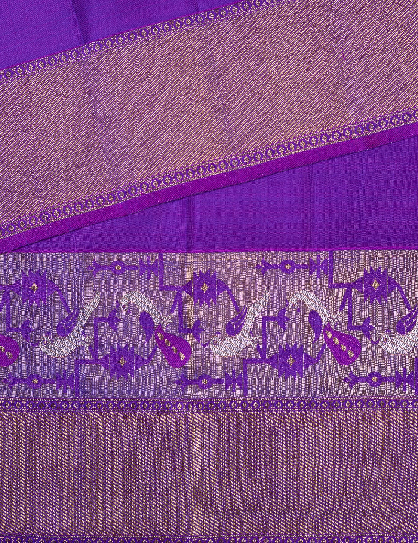 White Paithani Pure Silk Saree