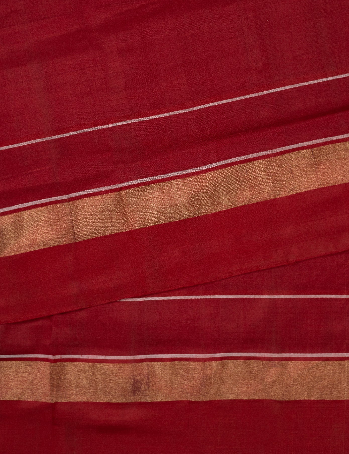 Red Double Ikkat Pure Silk