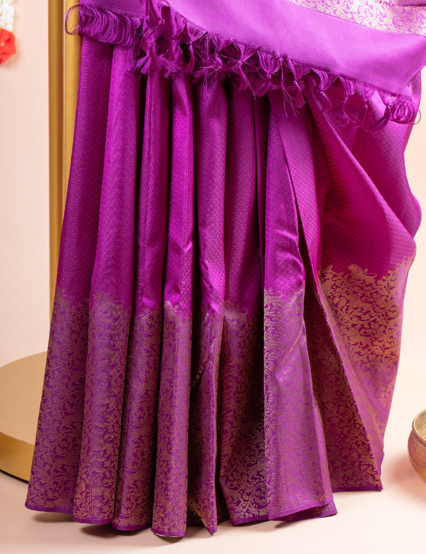 Purple Pure Silk Pure Zari Kanjivaram Saree