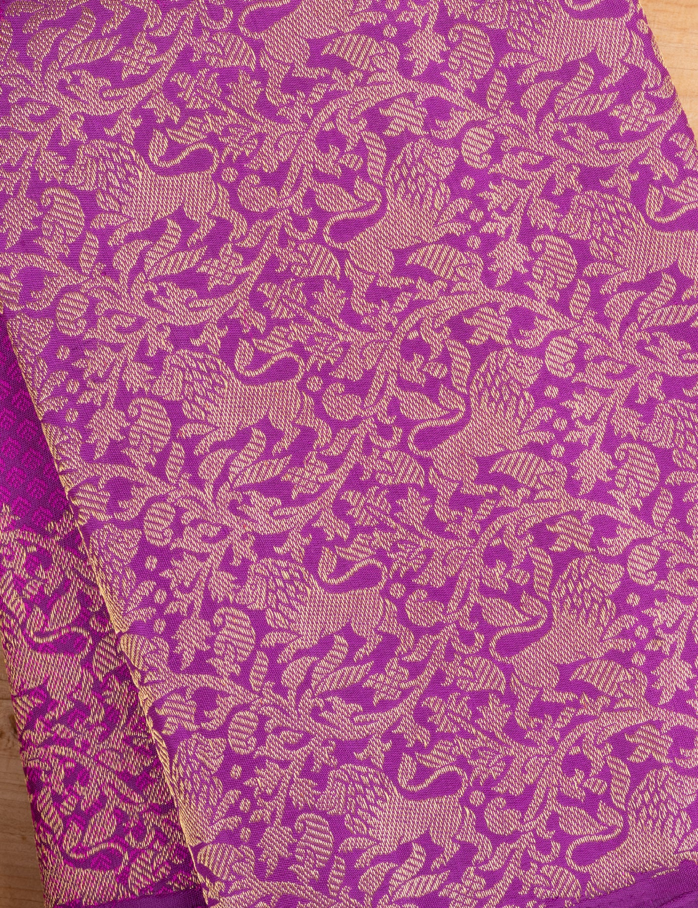 Purple Pure Silk Pure Zari Kanjivaram Saree