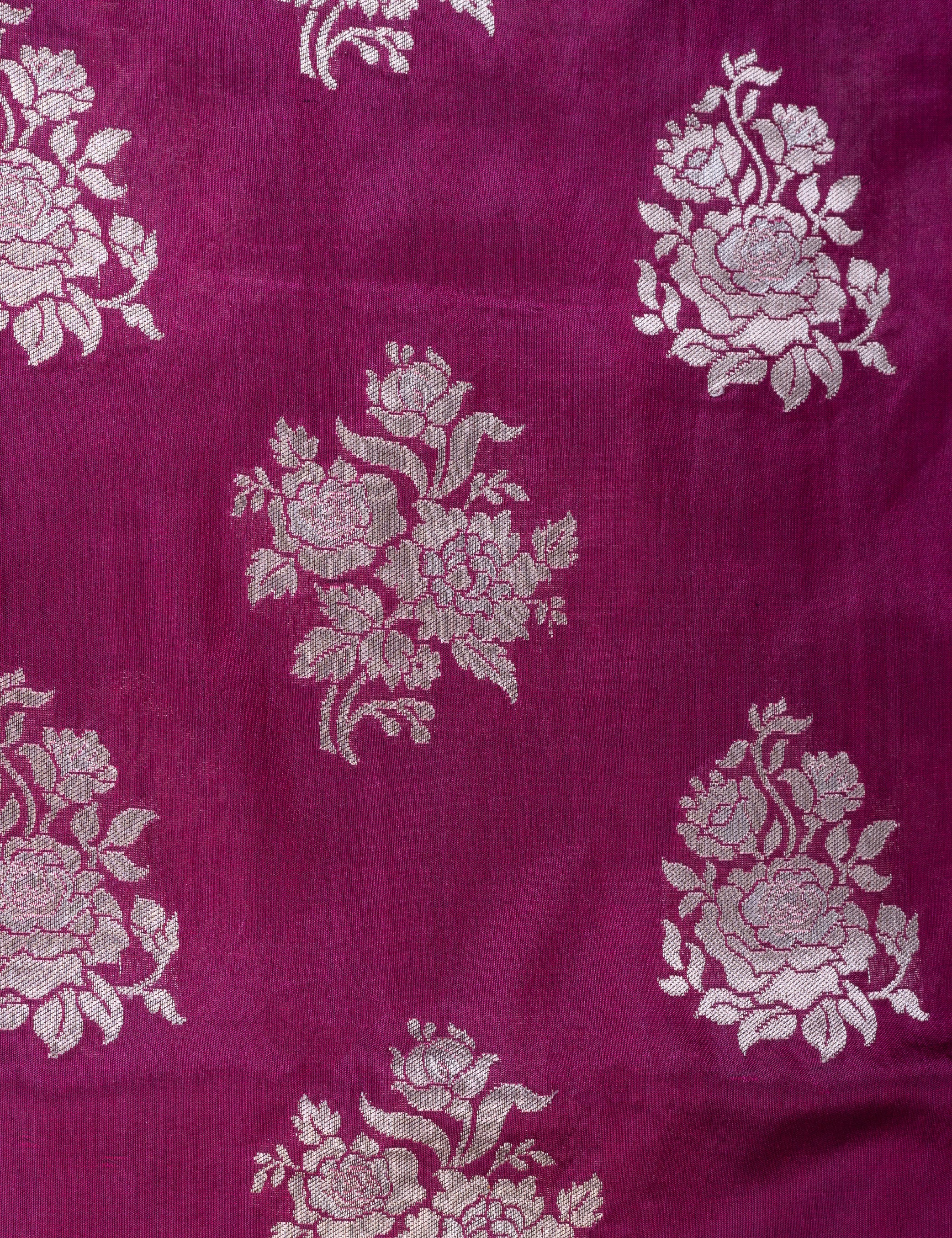 Violet Pure Silk Benaras Dupatta