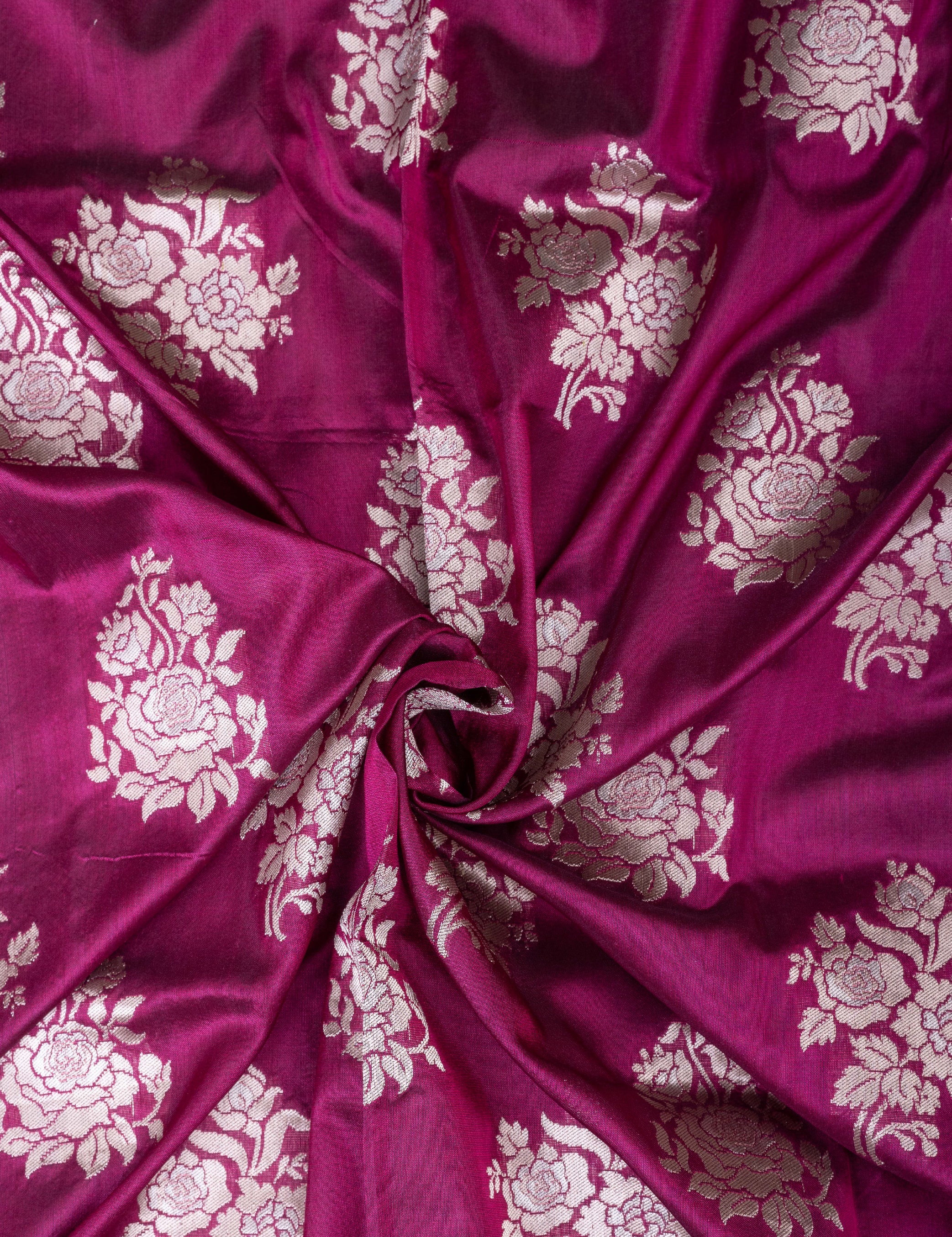 Violet Pure Silk Benaras Dupatta