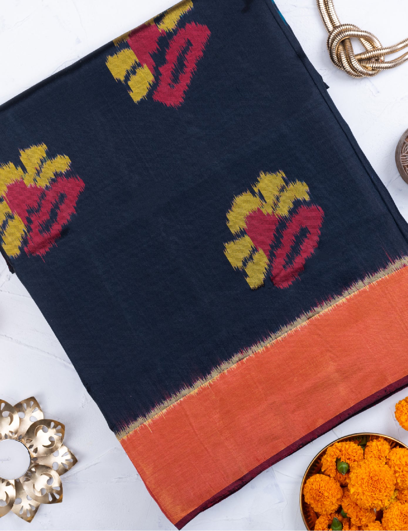Black Pure Silk Patola Saree