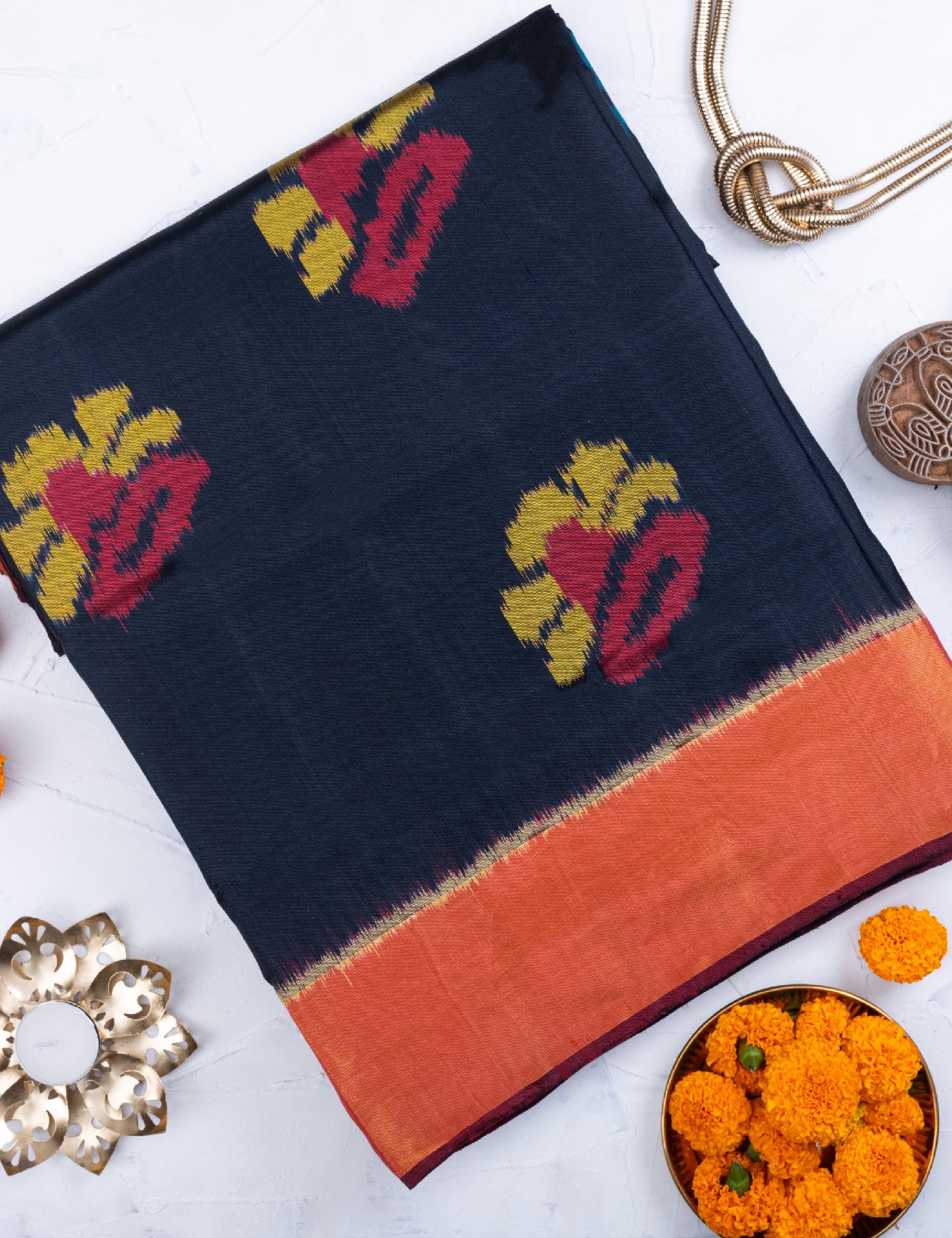 Black Pure Silk Patola Saree