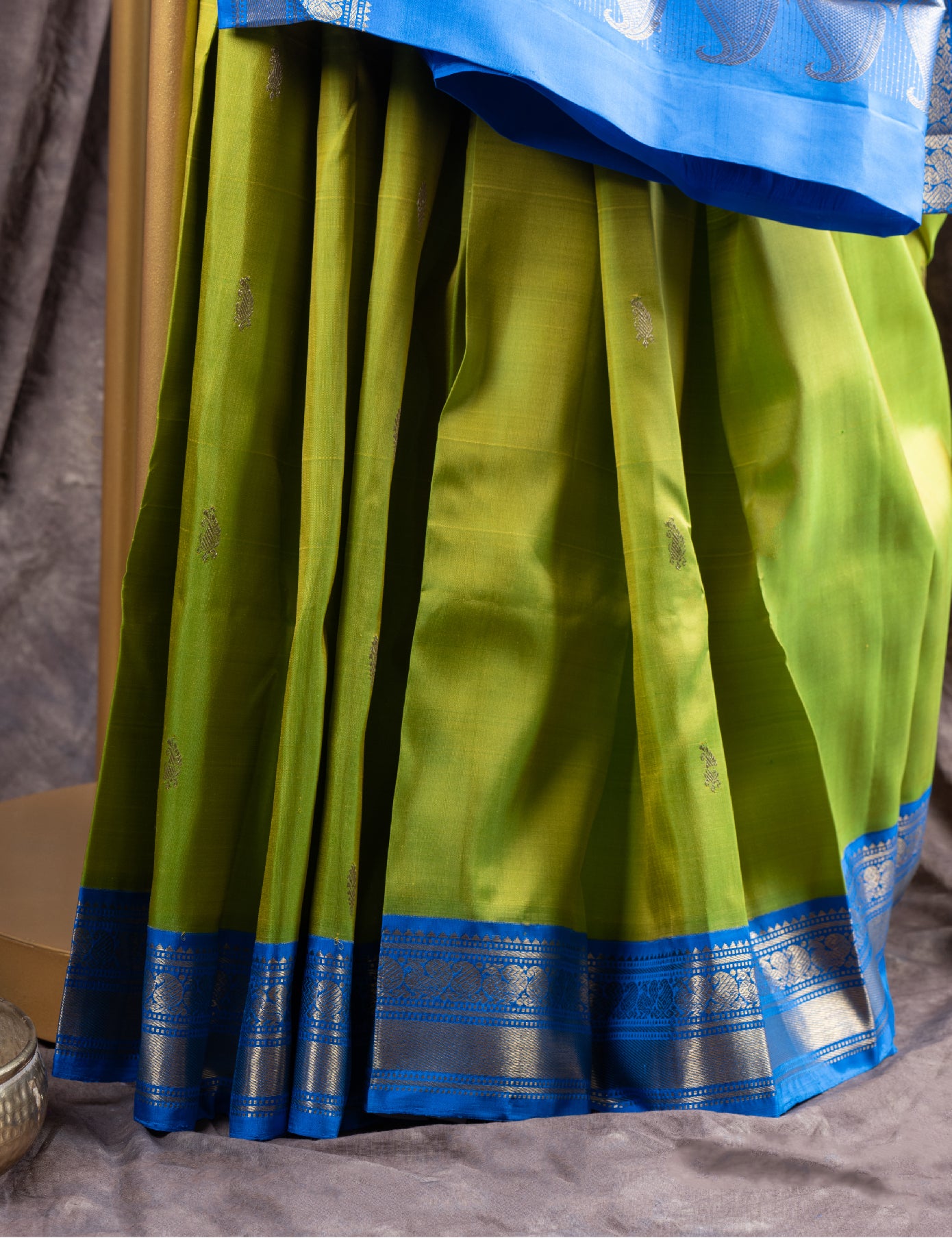 Green Pure Silk Pure Zari Kanjivaram Saree