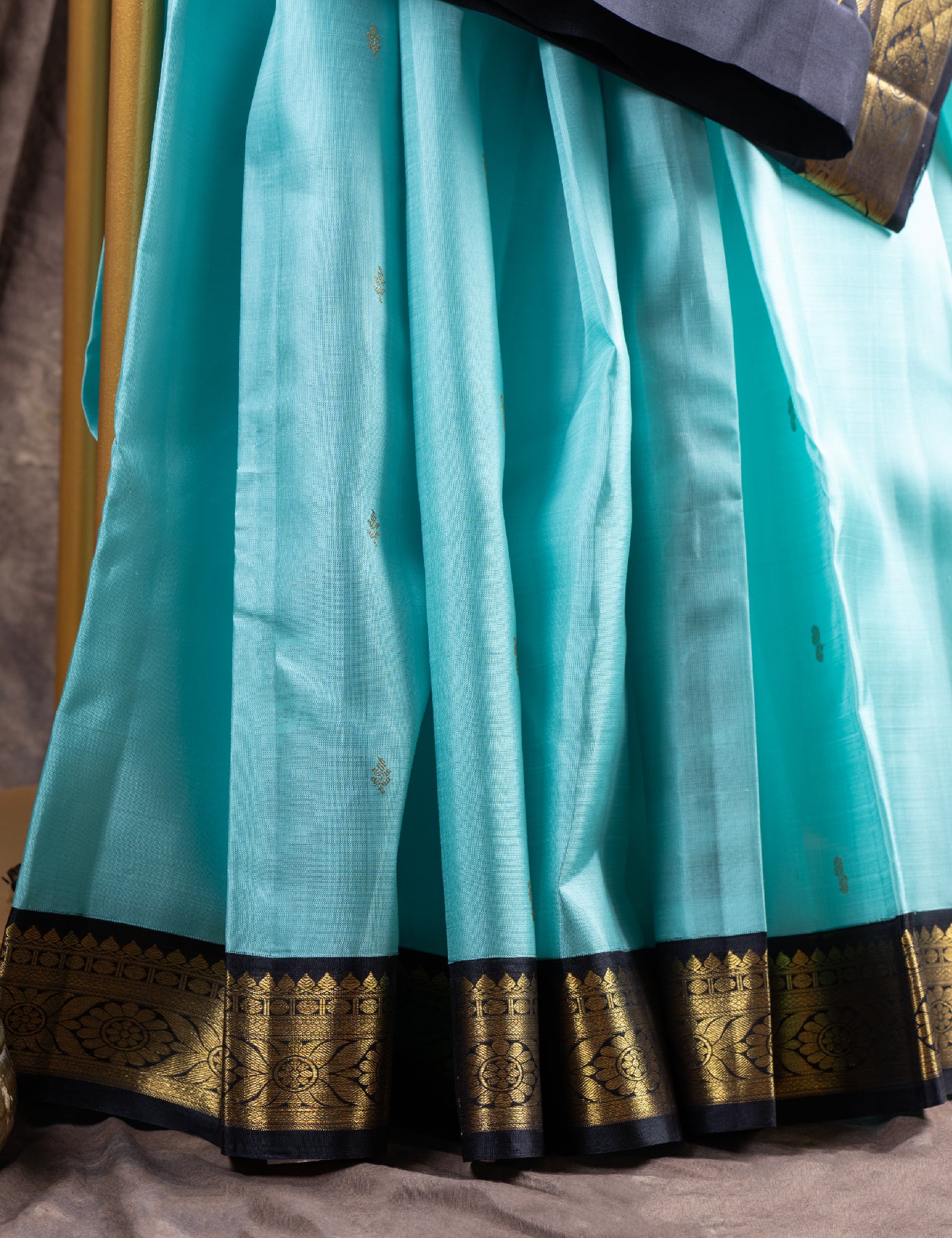 Blue Pure Silk Pure Zari Kanjivaram Saree