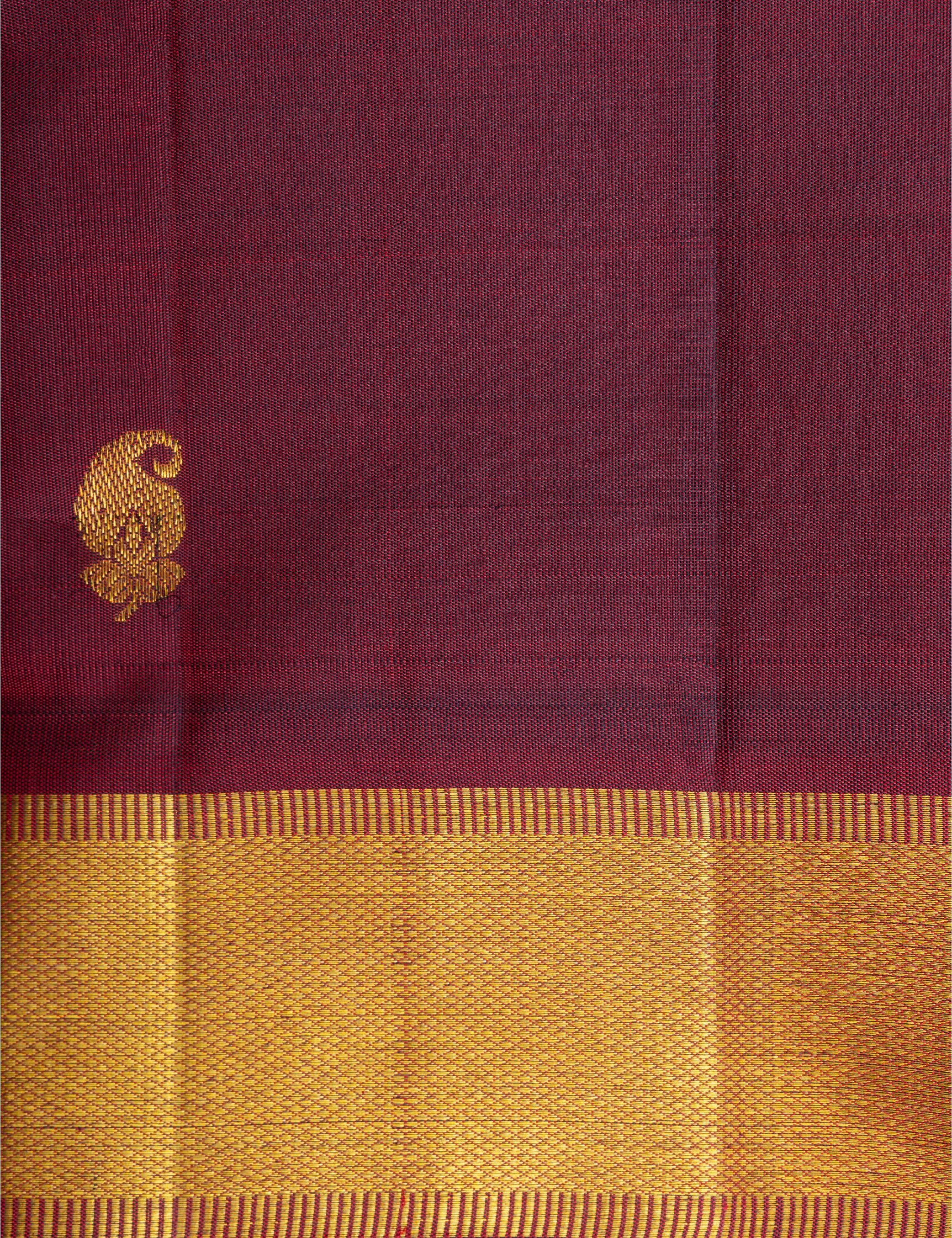 Maroon Red Pure Silk Pure Zari Kanjivaram Dupatta