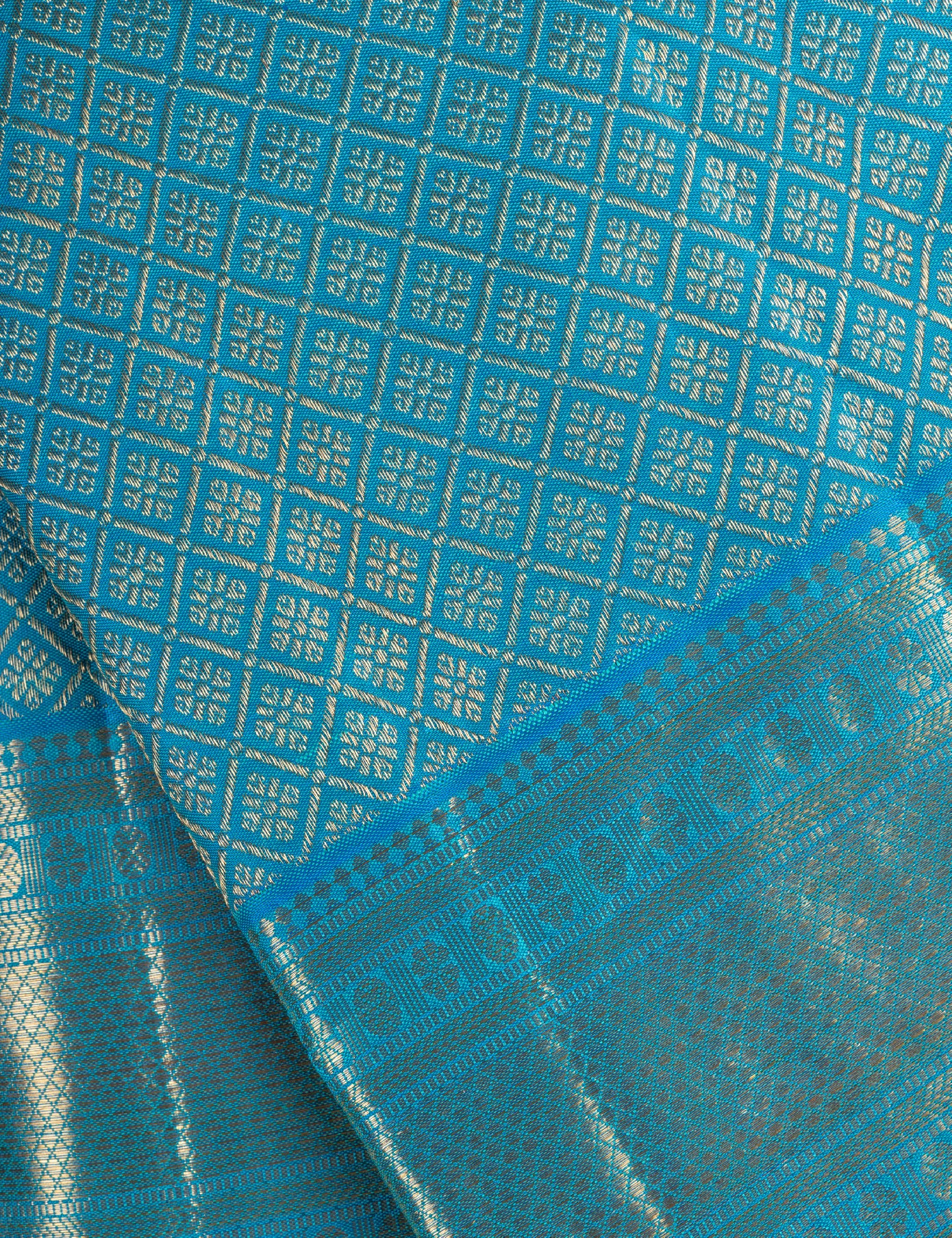 Blue Pure Silk Pure Zari Kanjivaram Saree