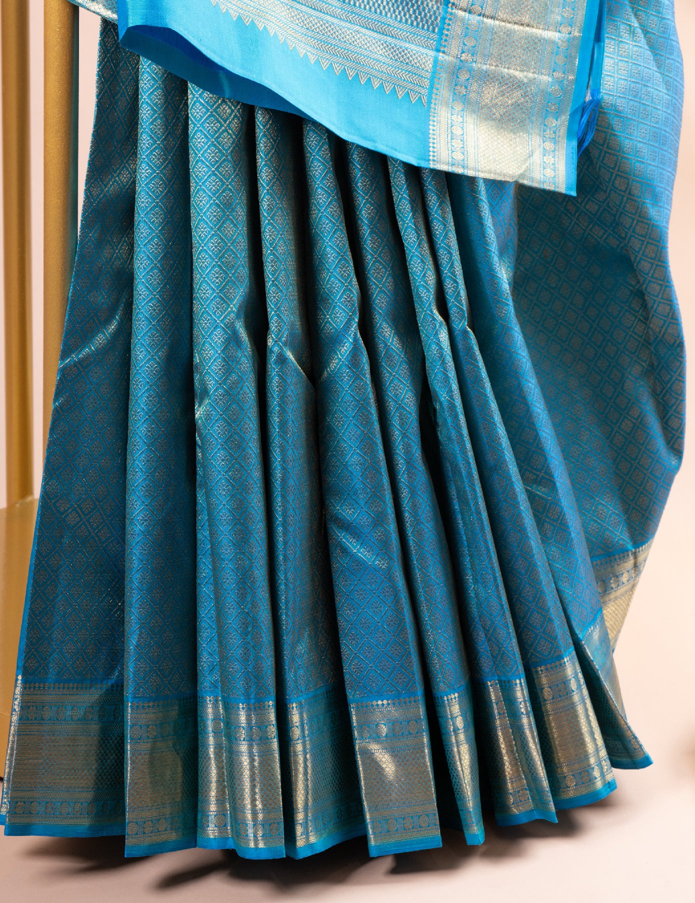 Blue Pure Silk Pure Zari Kanjivaram Saree